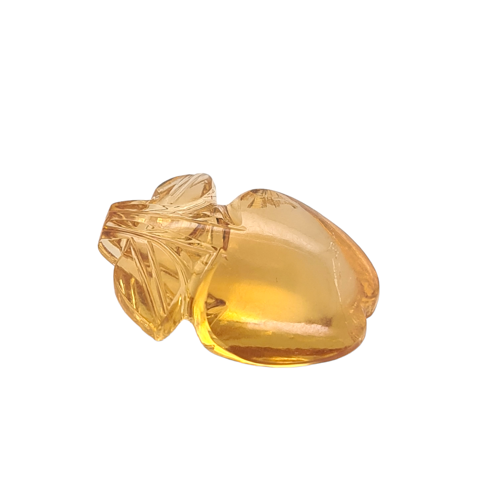 1 Pieces Natural Citrine carved Apple Shape | Size:21x16mm - The LabradoriteKing