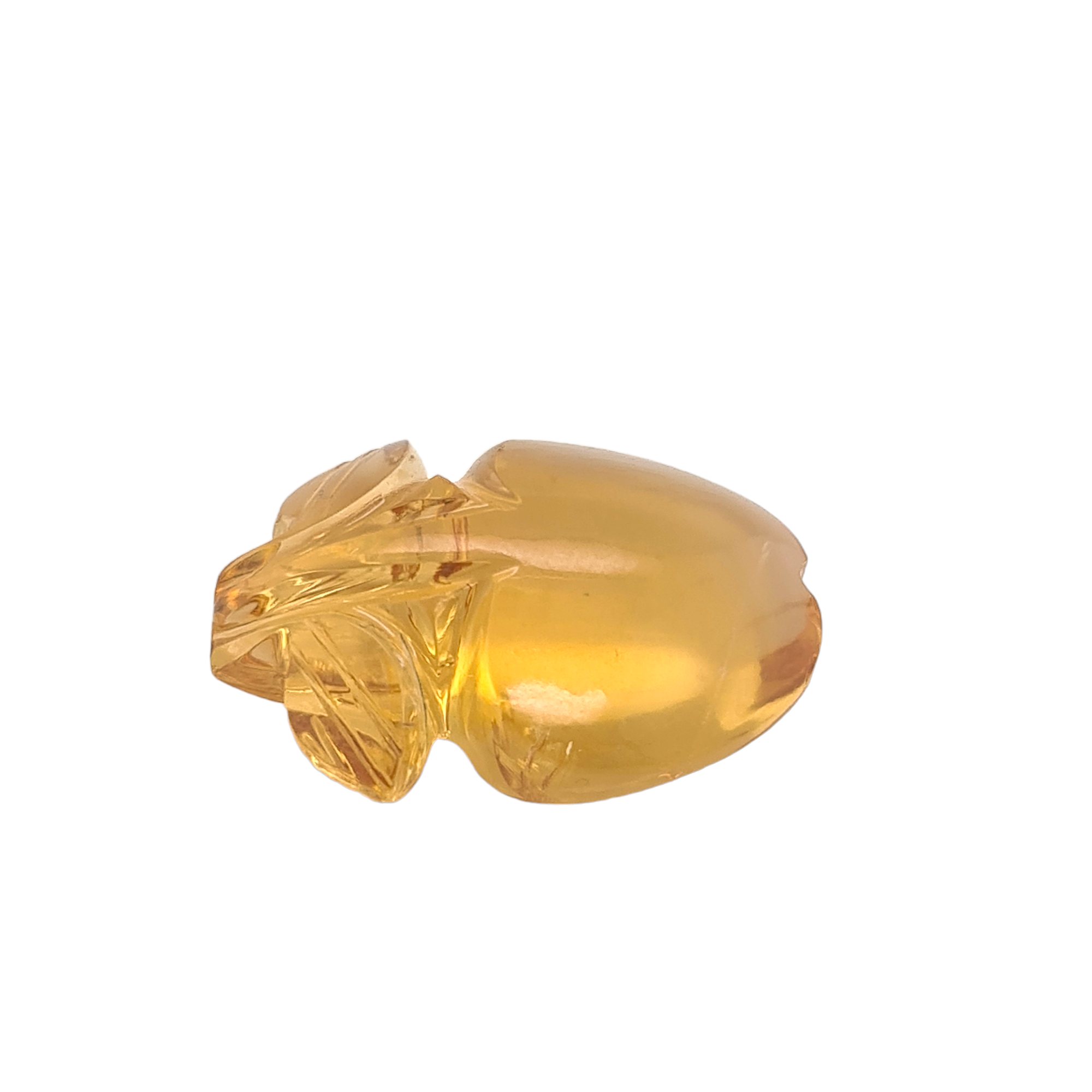 1 Pieces Natural Citrine carved Apple Shape | Size:21x16mm - The LabradoriteKing