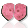 1 Pair Of Natural Watermelon Tourmaline Slice | Size:40x29mm | With Certificate - The LabradoriteKing