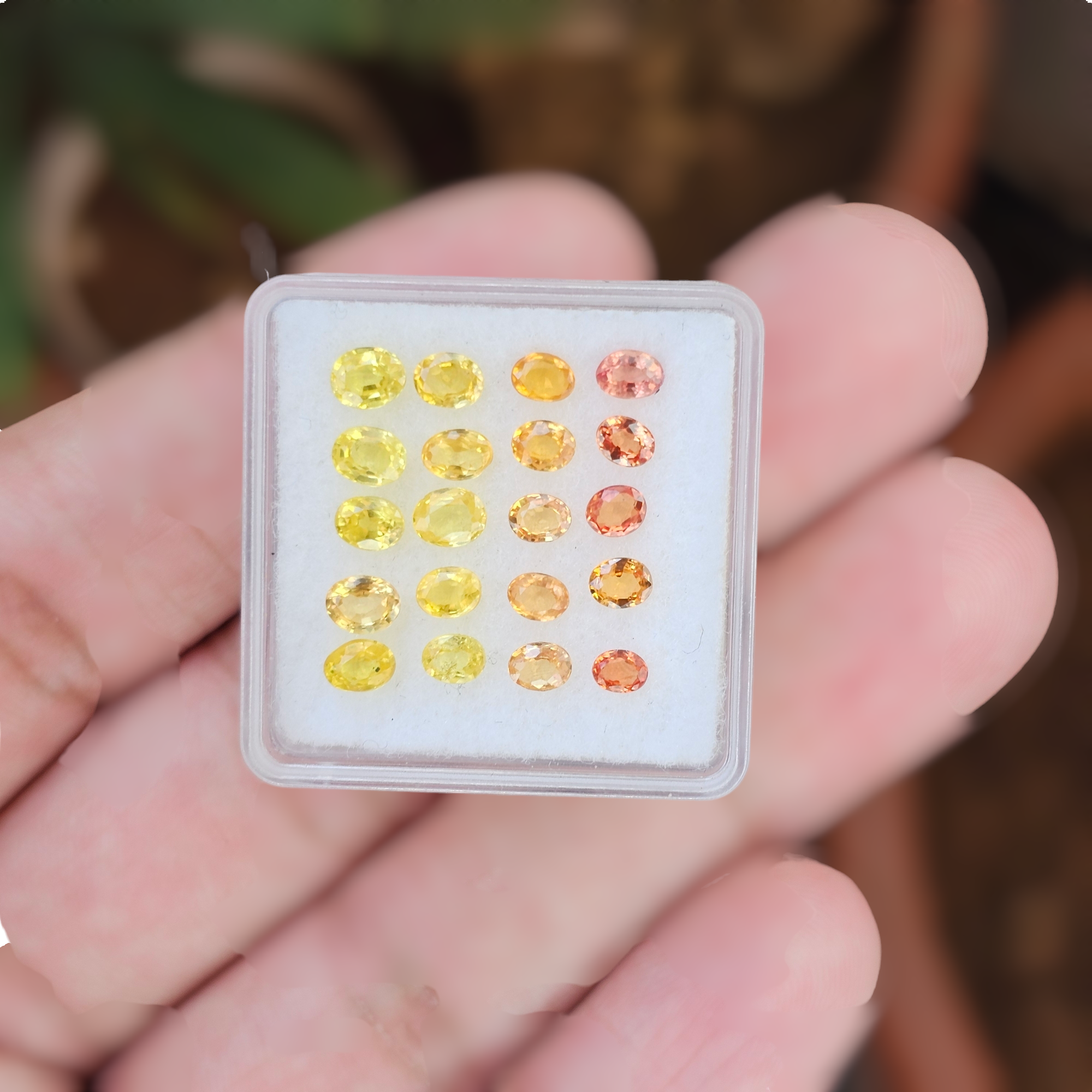 20 Pcs Of Natural Yellow & Orange Sapphire Faceted | Shap: Oval| Size:3-4mm - The LabradoriteKing