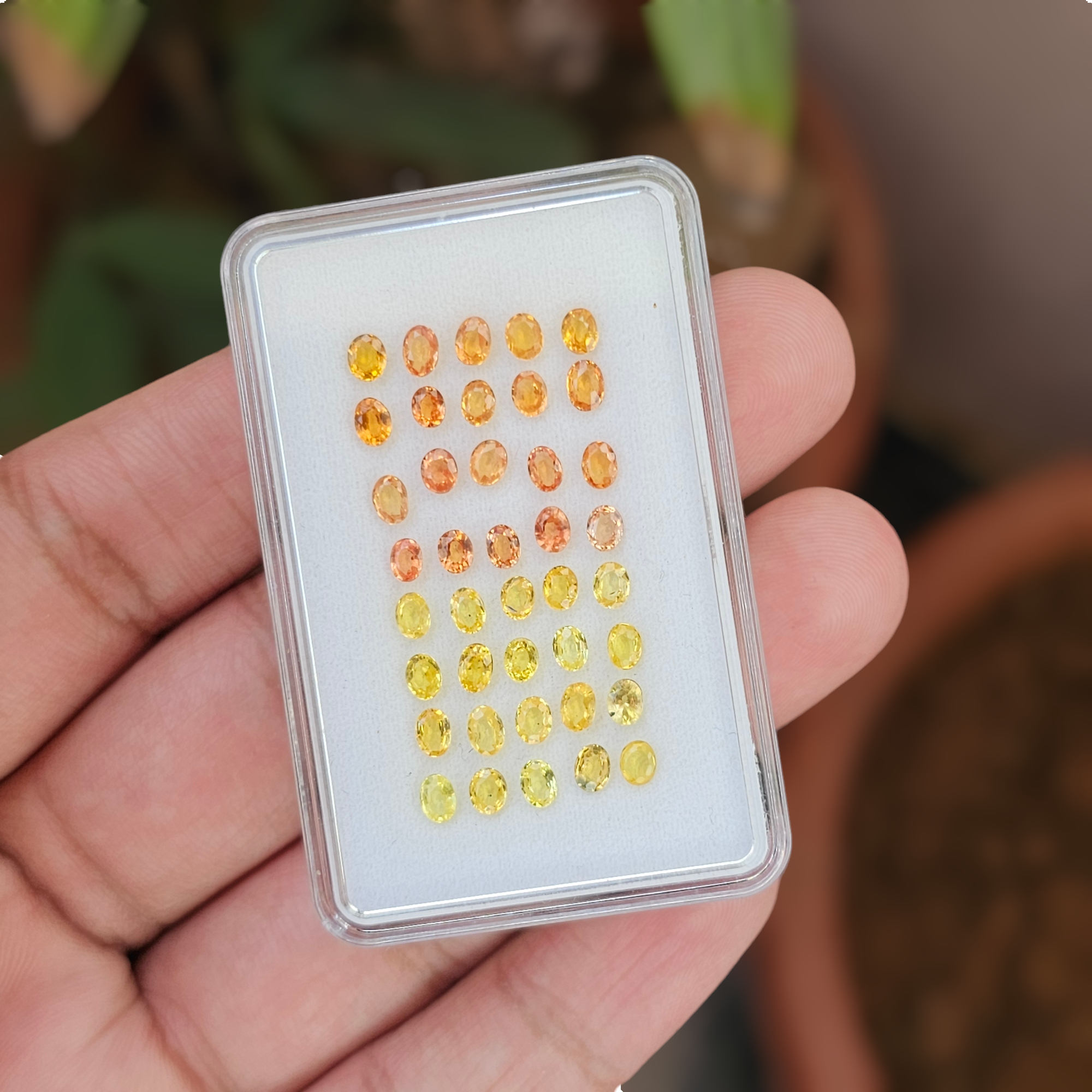 40 Pcs Of Natural Yellow & Orange Sapphire Faceted | Shap: Oval| Size:3-4mm - The LabradoriteKing