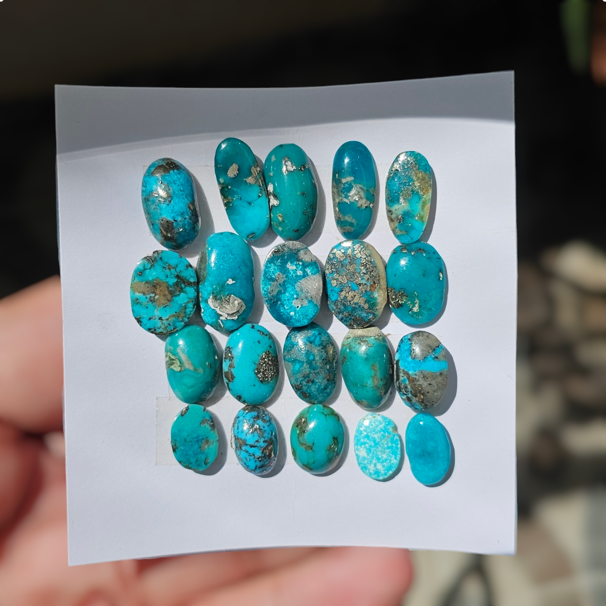 20 Pcs Of Natural Turquoise Cabochon |Mix|  Size:11-17mm - The LabradoriteKing