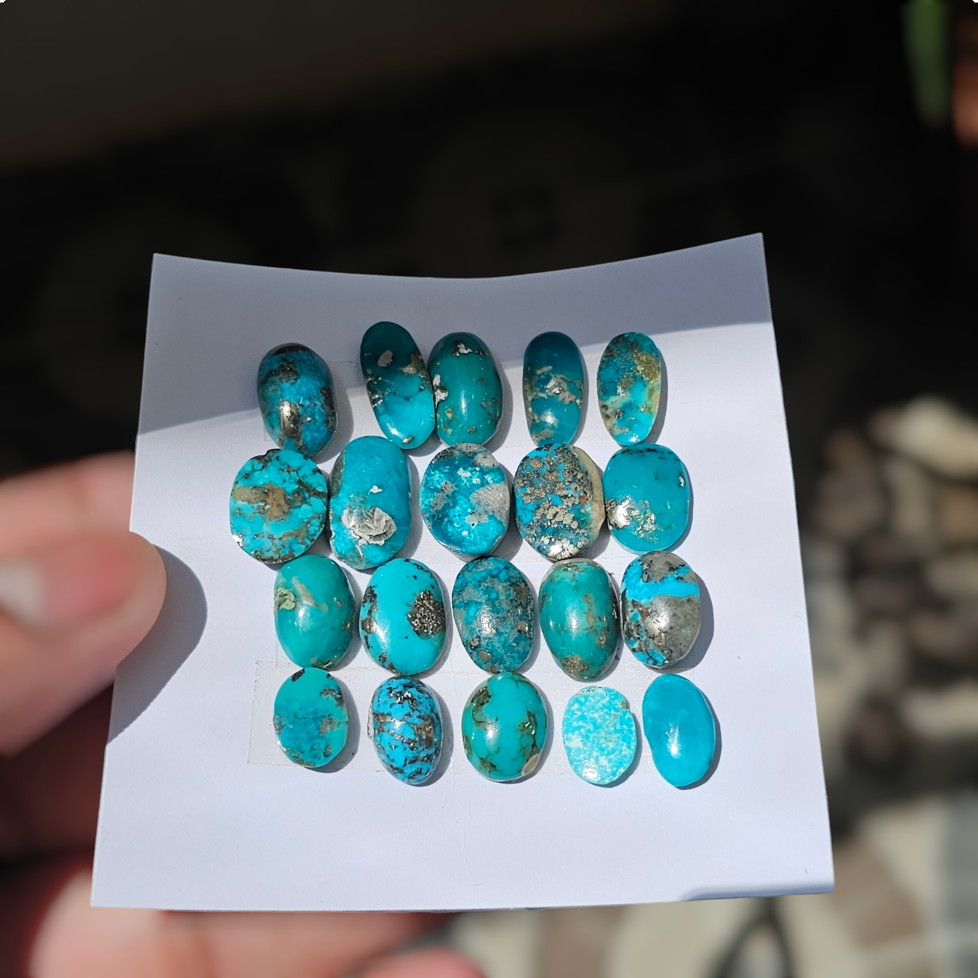 20 Pcs Of Natural Turquoise Cabochon |Mix|  Size:11-17mm - The LabradoriteKing