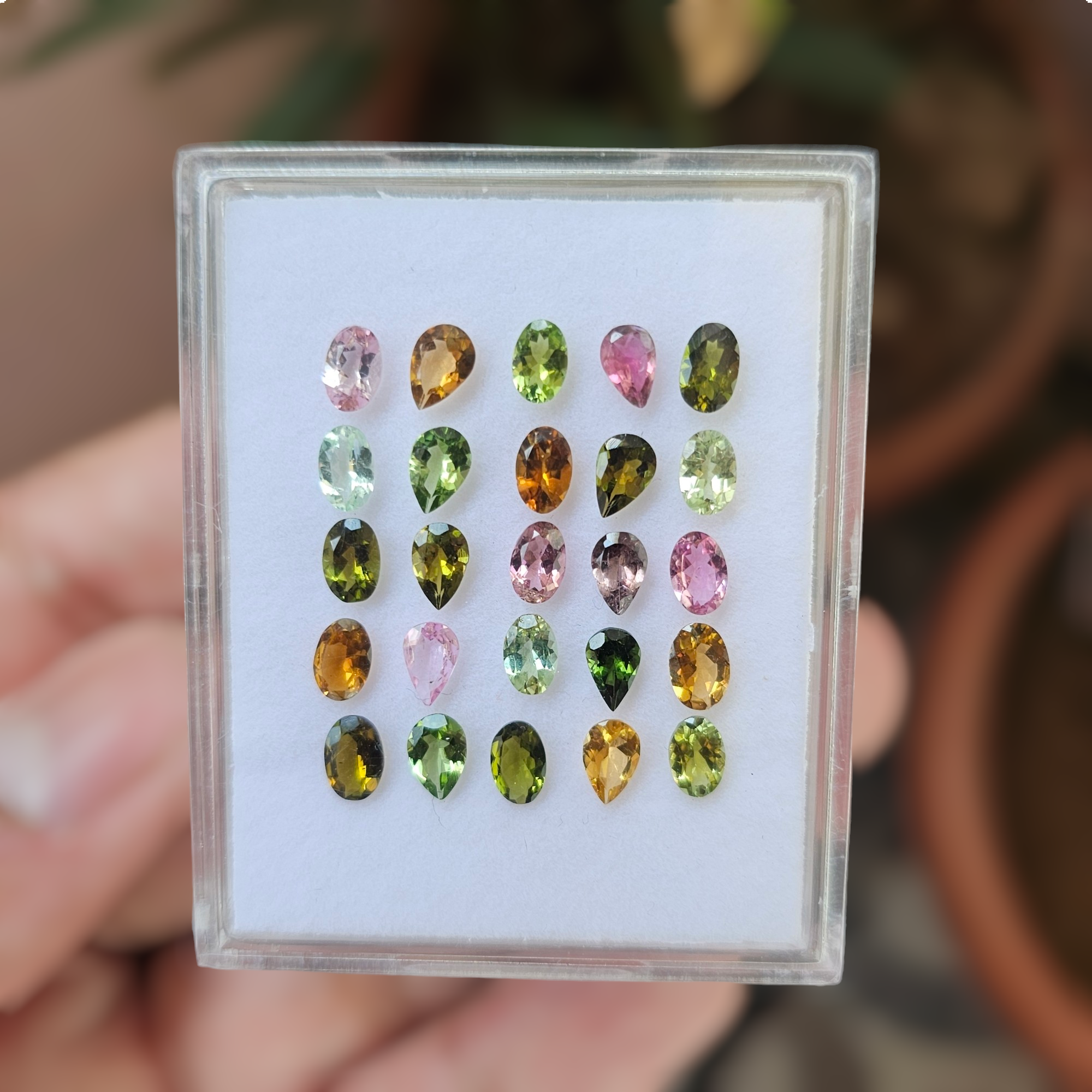 25 Pcs Of Natural Tourmaline Faceted | Shap:Oval & Pear| Size:6x4mm - The LabradoriteKing