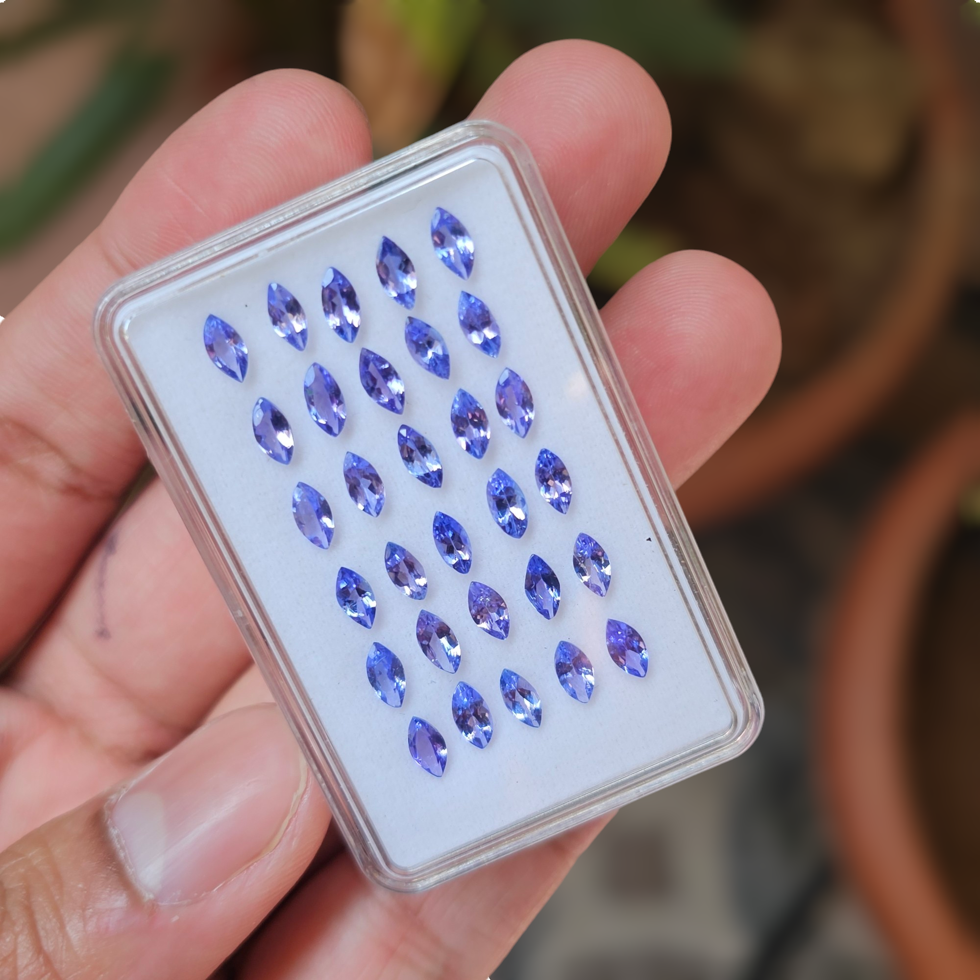 30 Pcs Of Natural Tanzanite Faceted | Marquise | Size:6x3mm - The LabradoriteKing