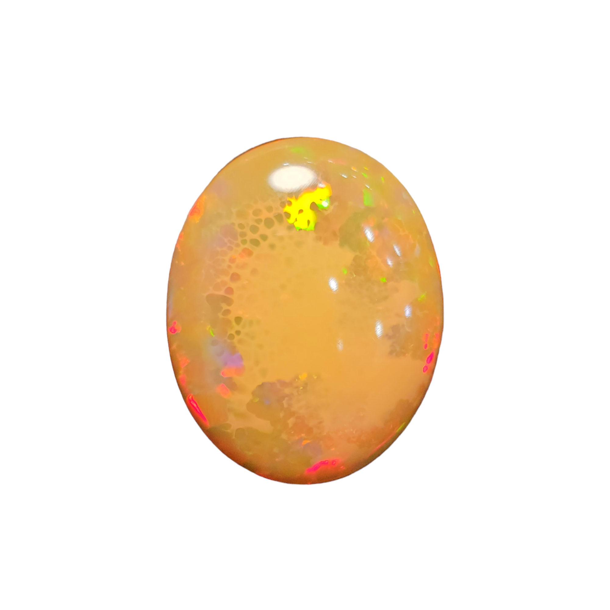 1 Pcs Of Natural Ethiopian Yellow Opal Oval Shape  |WT: 12 Cts|Size:23x18mm - The LabradoriteKing