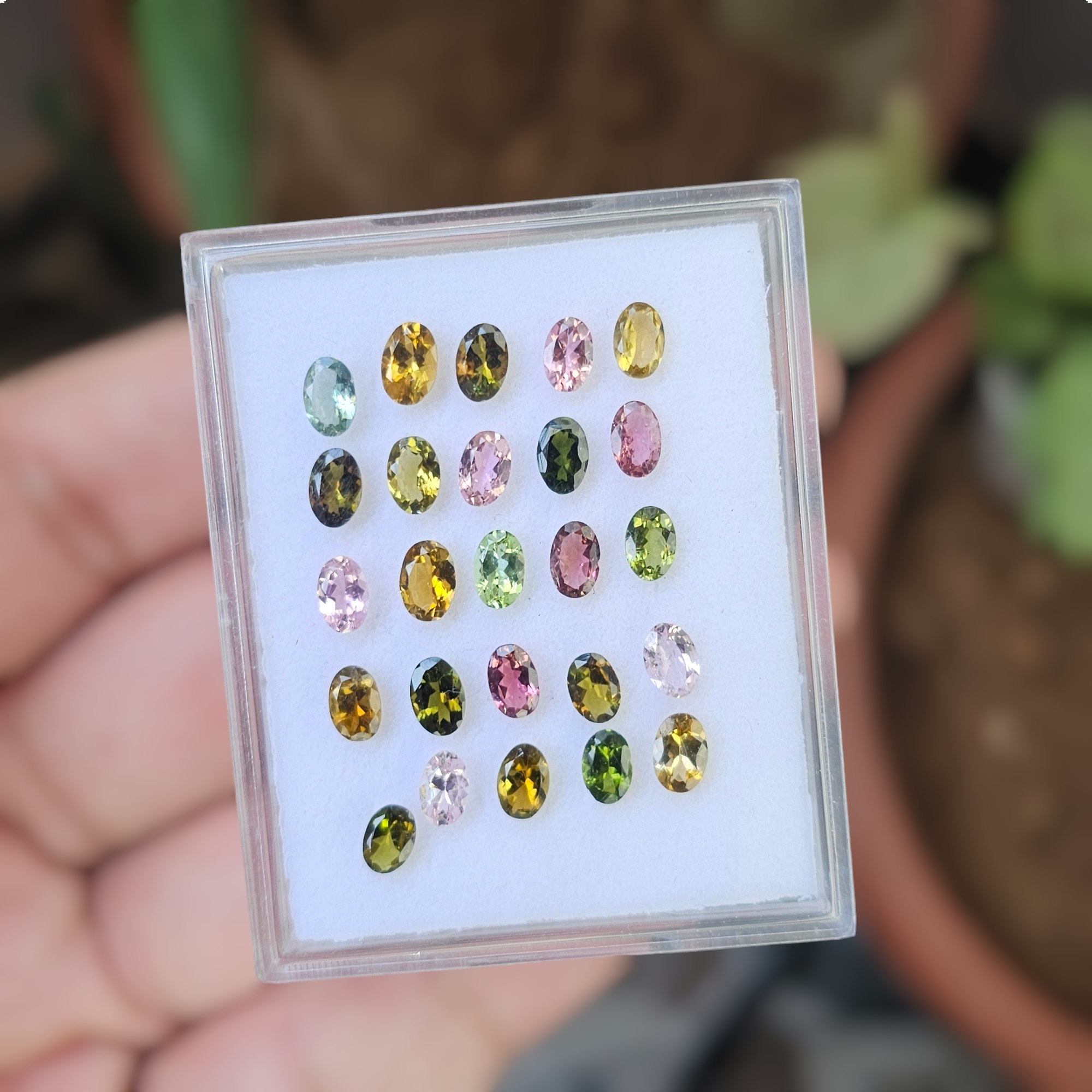 25 Pcs Of Natural Tourmaline Faceted | Shape: Oval | Size:6x4mm - The LabradoriteKing