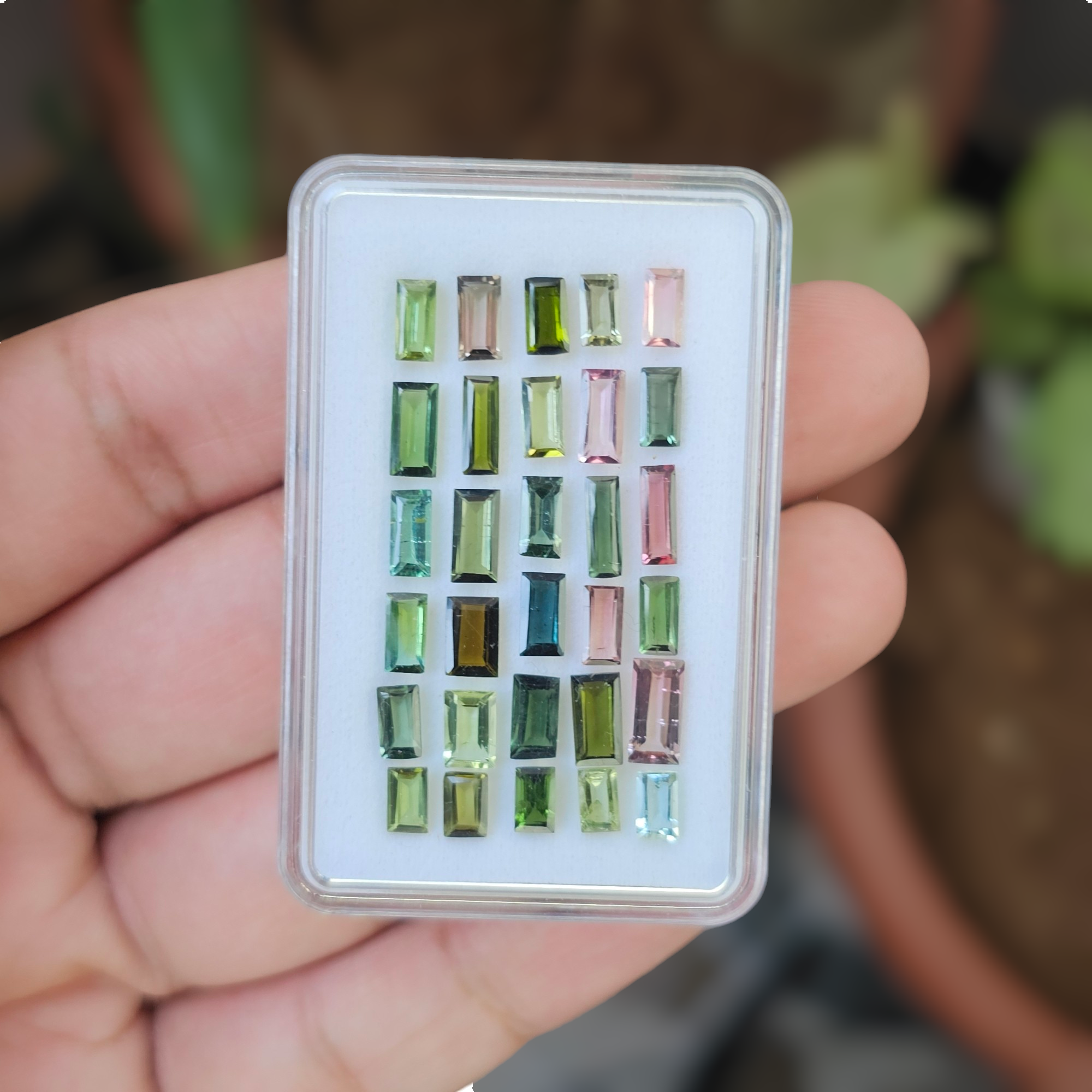 30 Pcs Of Natural Tourmaline Faceted | Shap:Rectangle| Size:5-8mm - The LabradoriteKing