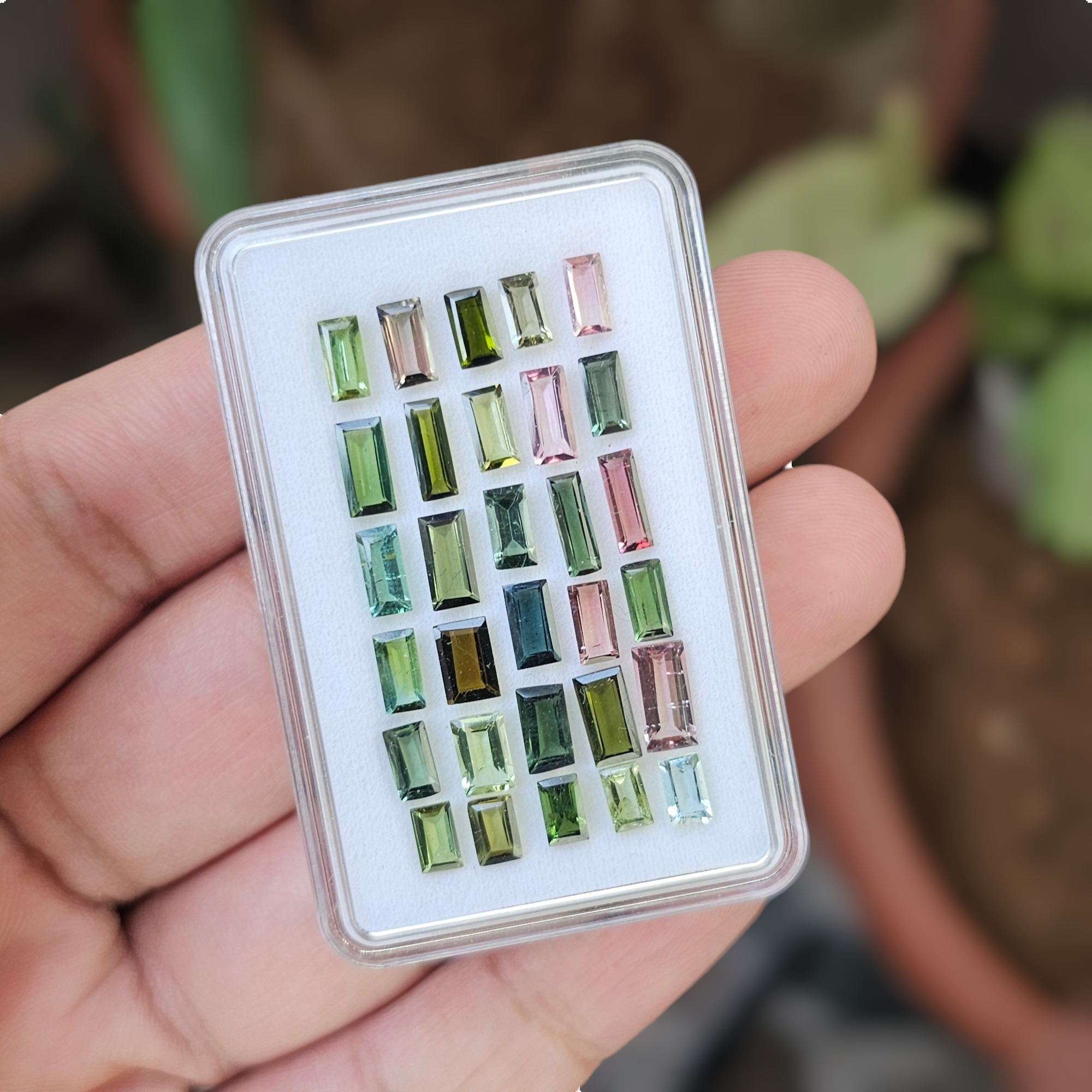 30 Pcs Of Natural Tourmaline Faceted | Shap:Rectangle| Size:5-8mm - The LabradoriteKing