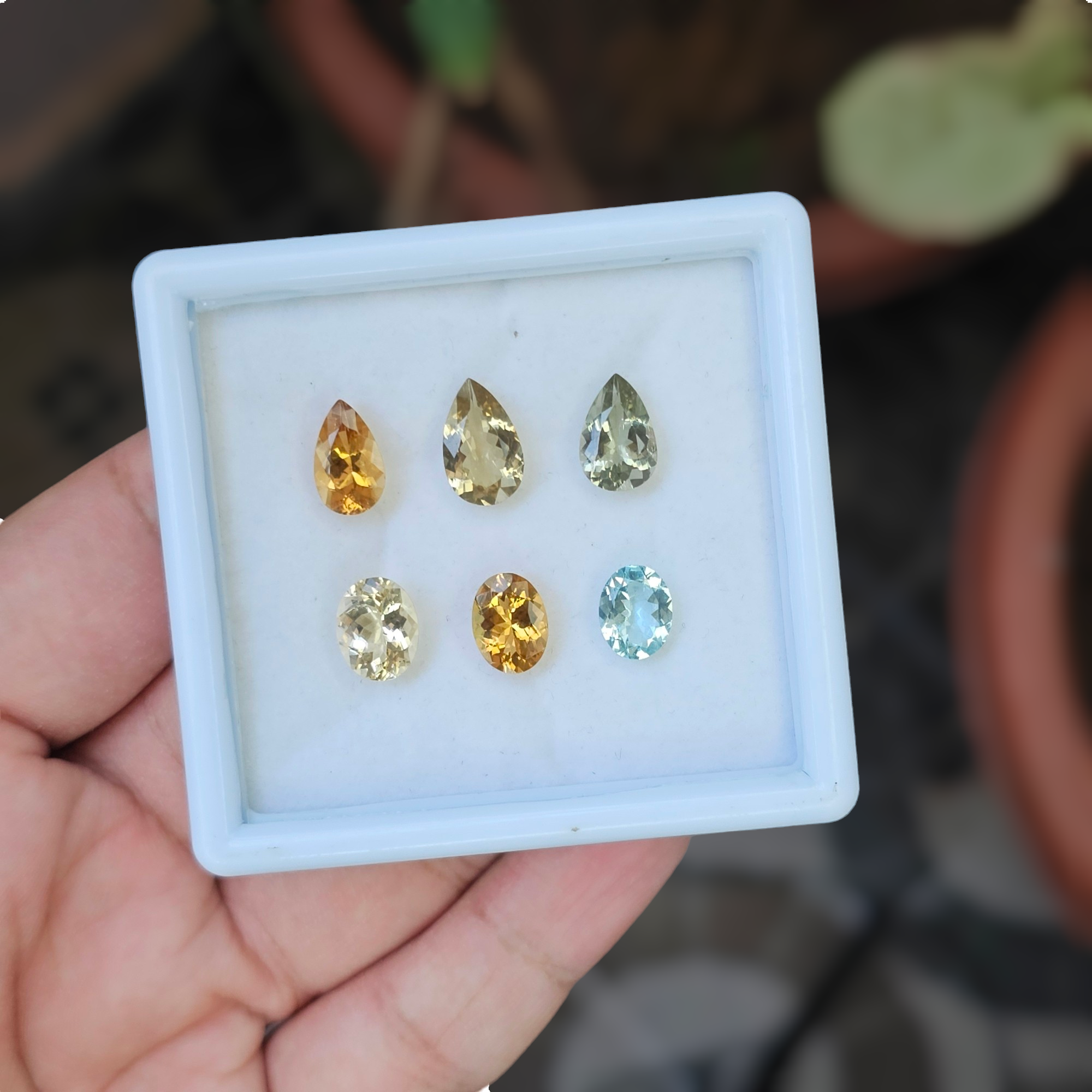 6 Pcs Of Natural Peach Morganite, Aquamarine, Green Beryl & Heliodor Faceted | Shape: Oval & Pear | Size: 9-12mm - The LabradoriteKing