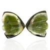 Natural Watermelon Tourmaline Butterfly Carved Pair | Size:15x12mm - The LabradoriteKing