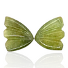 Natural Watermelon Tourmaline Butterfly Carved Pair | Size:9x8mm
