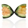 Natural Watermelon Tourmaline Butterfly Carved Pair | Size:15x13mm - The LabradoriteKing