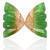 Natural Watermelon Tourmaline Butterfly Carved Pair | Size:15x9mm - The LabradoriteKing