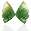 Natural Watermelon Tourmaline Butterfly Carved Pair | Size:17x10mm - The LabradoriteKing