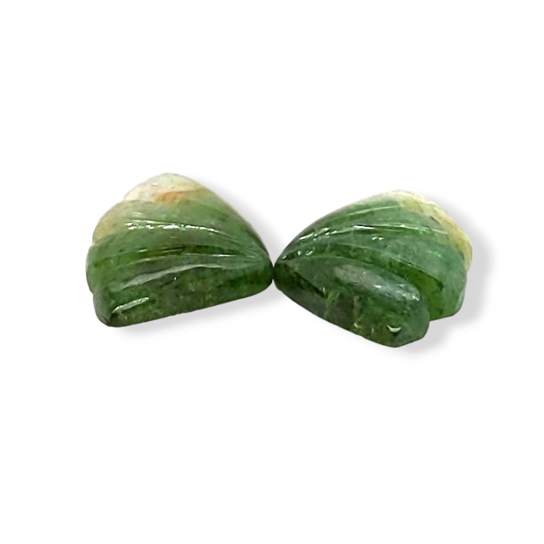 Natural Watermelon Tourmaline Butterfly Carved Pair | Size:17x10mm - The LabradoriteKing