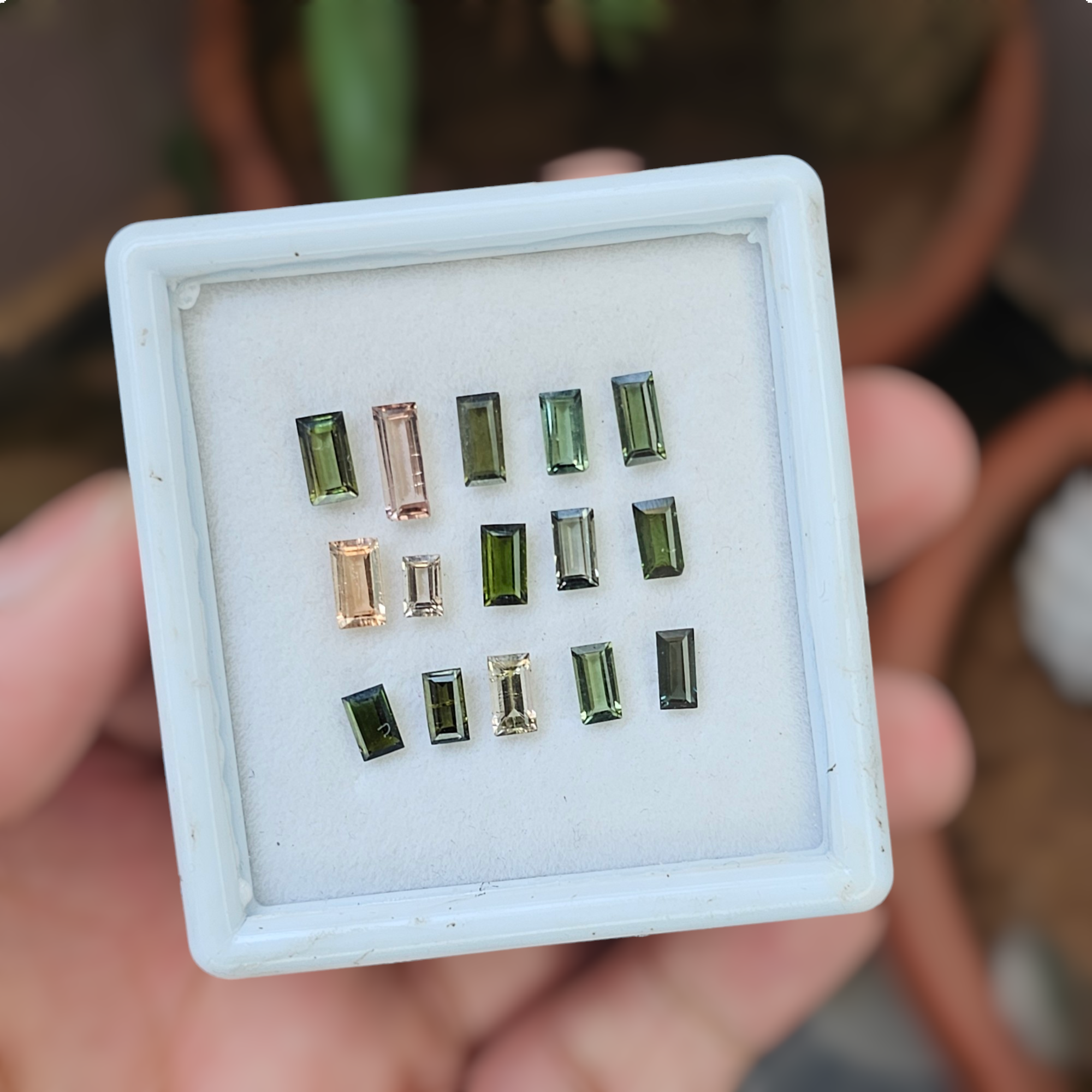 15 Pcs Of Natural Tourmaline Faceted | Shape: Rectangle | Size:5-10mm - The LabradoriteKing