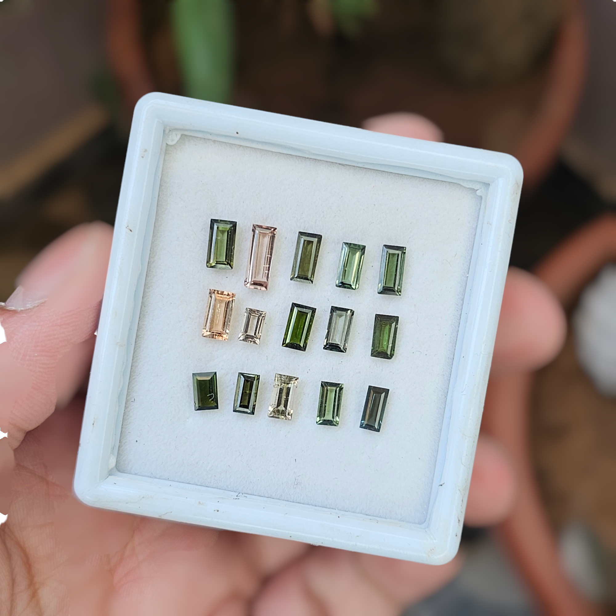 15 Pcs Of Natural Tourmaline Faceted | Shape: Rectangle | Size:5-10mm - The LabradoriteKing