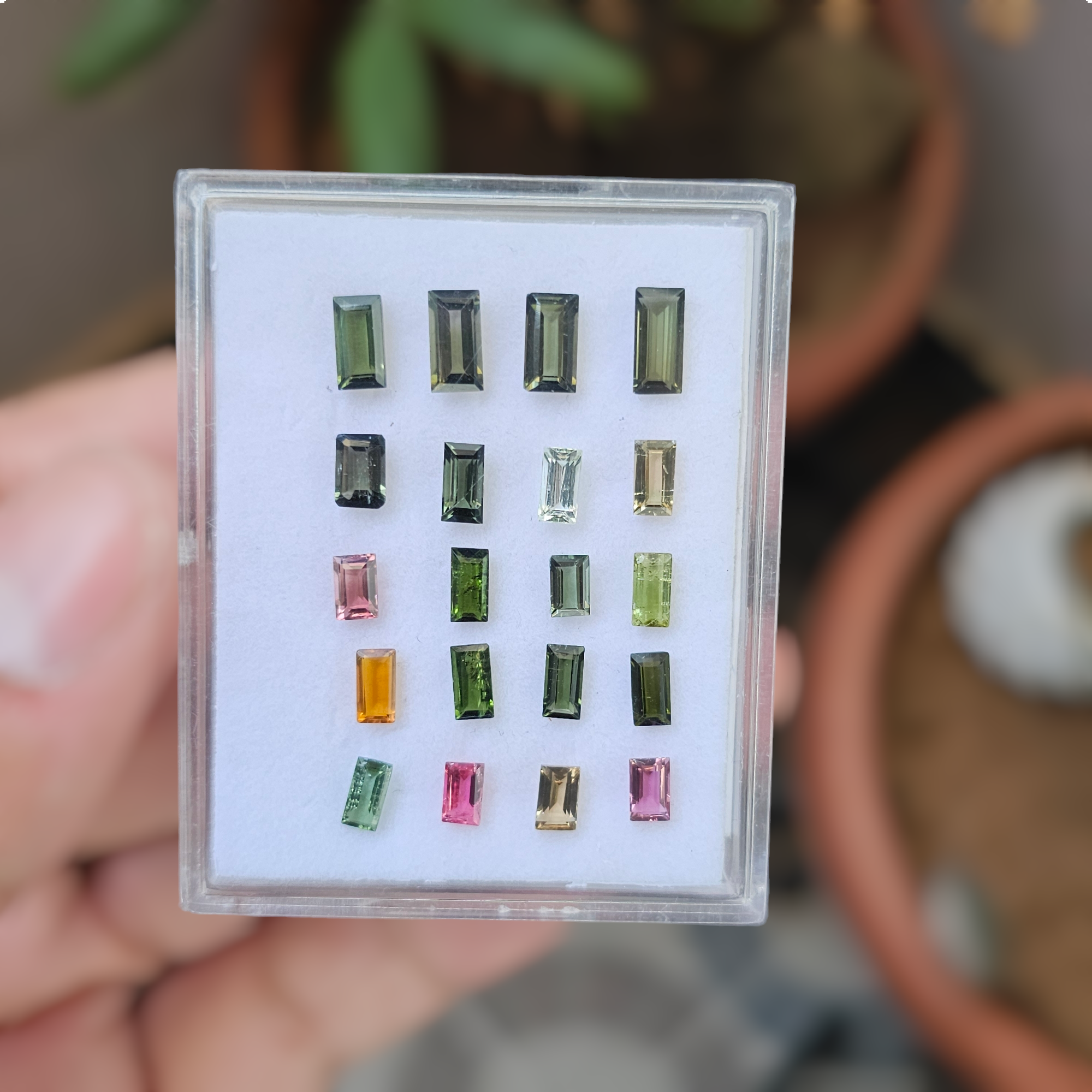 20 Pcs Of Natural Tourmaline Faceted | Shape: Rectangle | Size:5-8mm - The LabradoriteKing