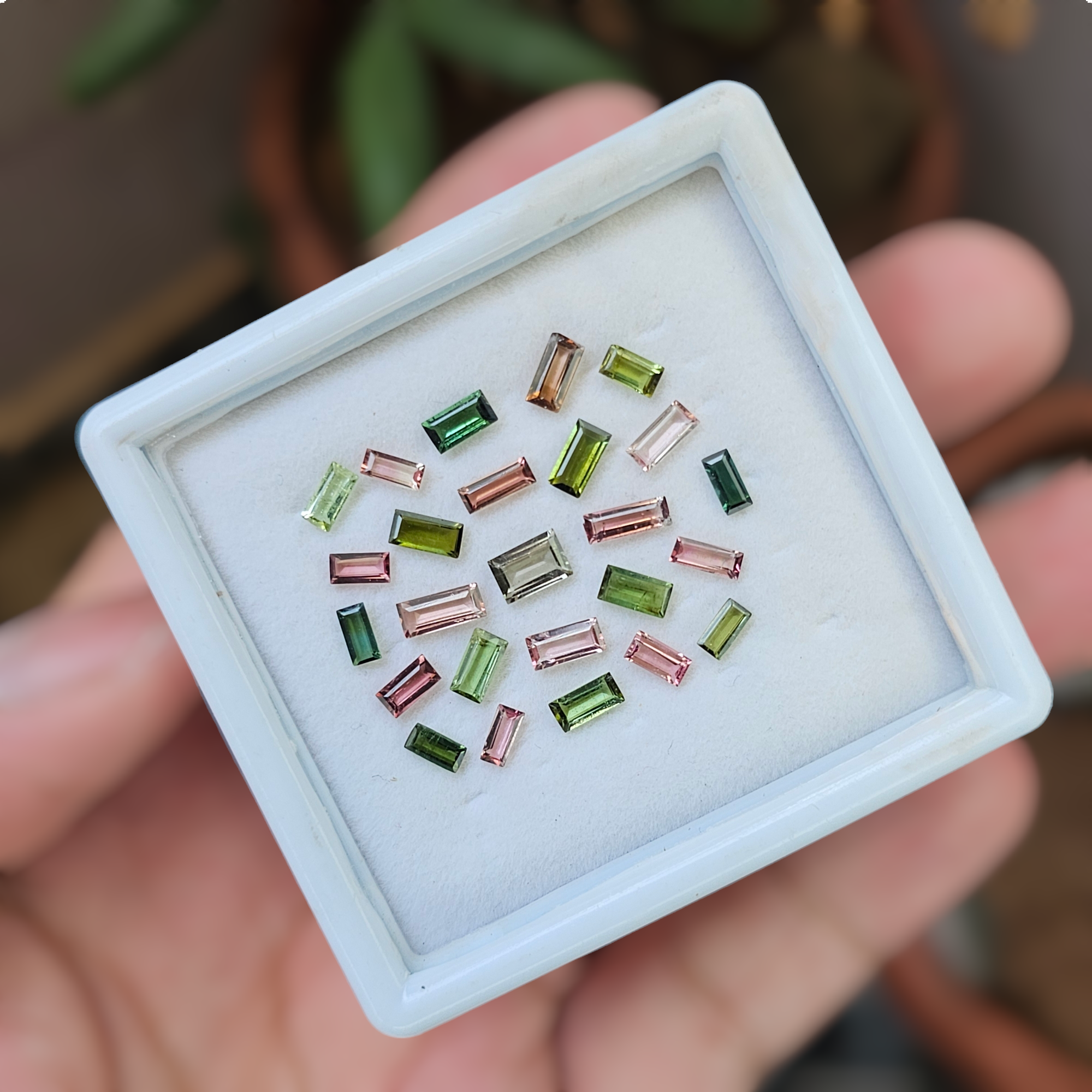 20 Pcs Of Natural Tourmaline Faceted | Shape: Rectangle | Size:5-7mm - The LabradoriteKing