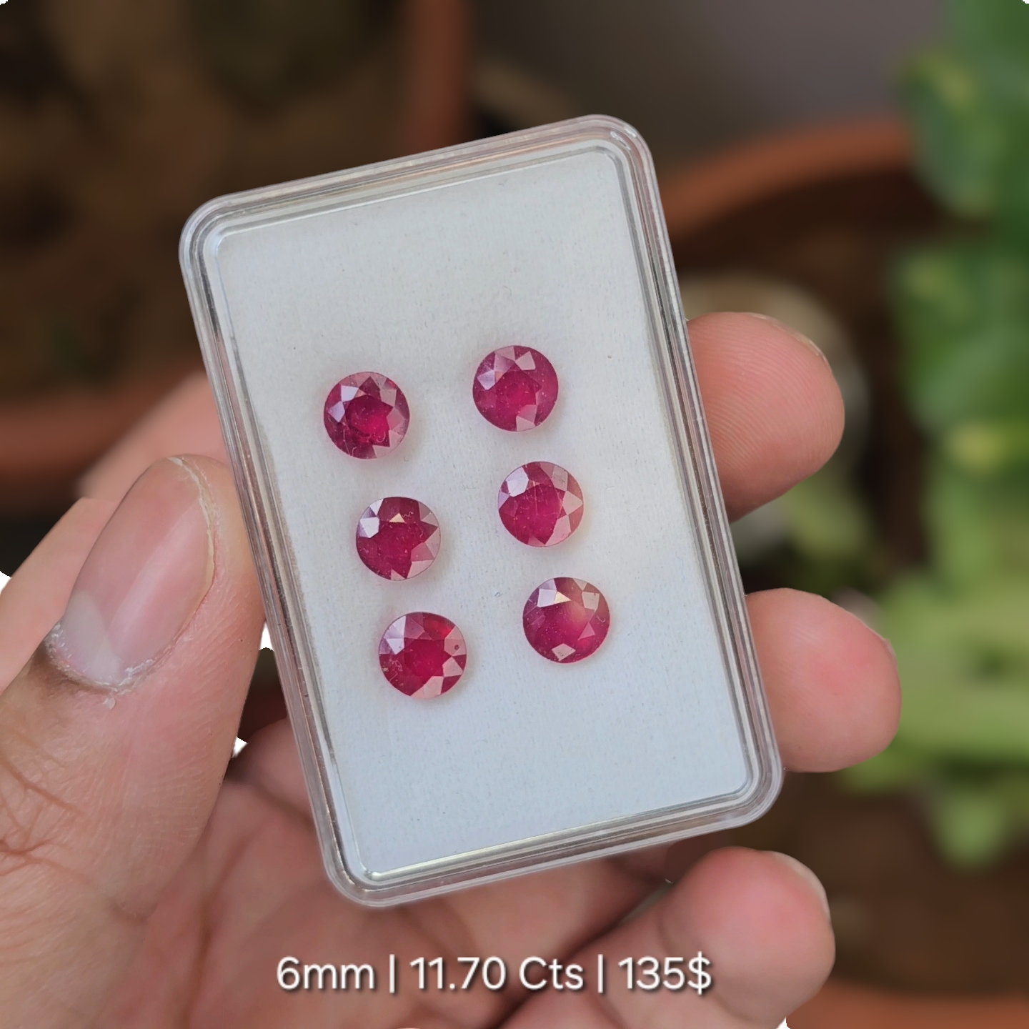 Natural Ruby Faceted Gemstone | Shape: Round | Size:6mm - The LabradoriteKing