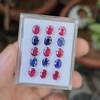 15 Pcs Of Natural Ruby & Sapphire Faceted Gemstone | Shape: Oval | Size:8x6mm