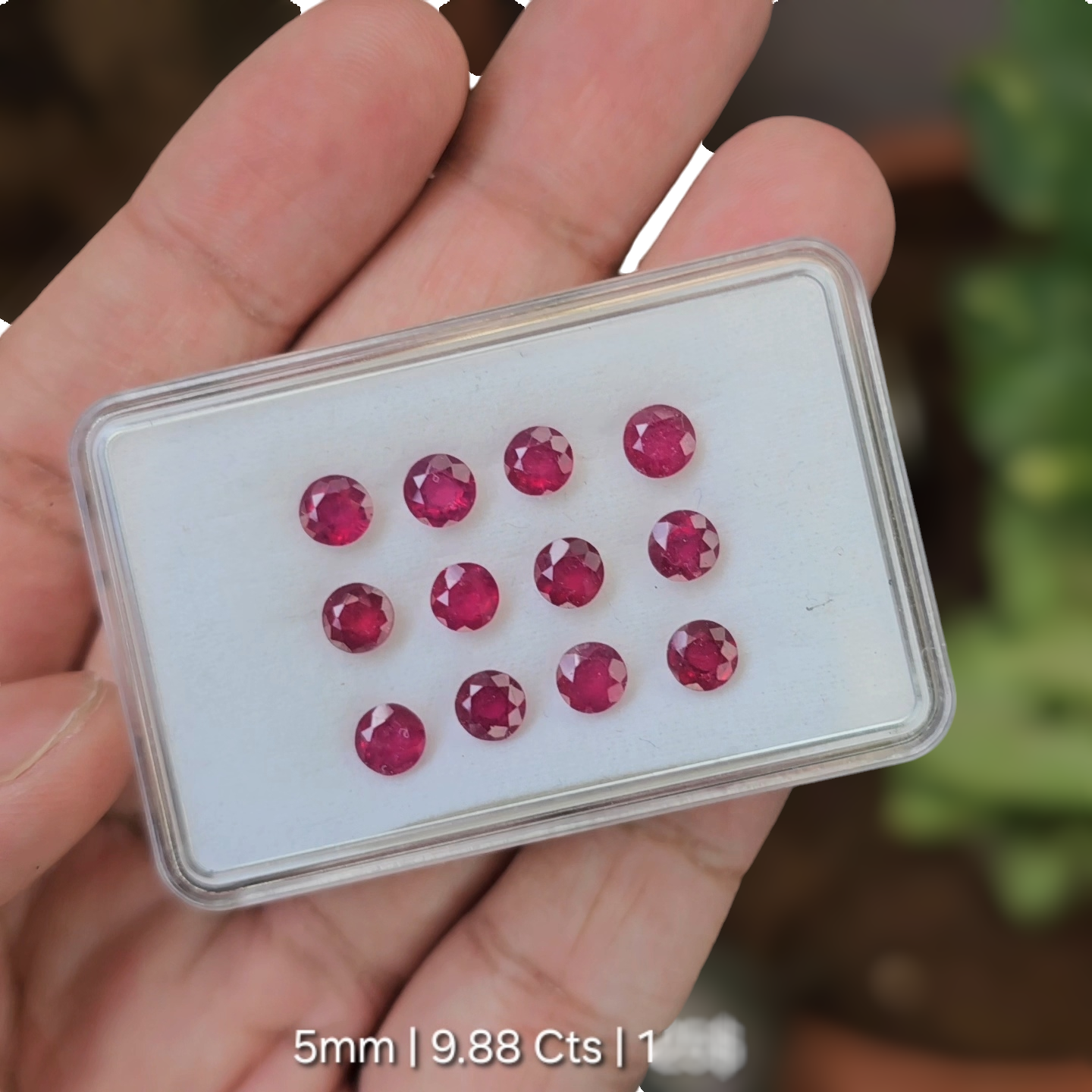 15 Pcs Of Natural Ruby Faceted Gemstone | Shape: Round | Size:5mm - The LabradoriteKing