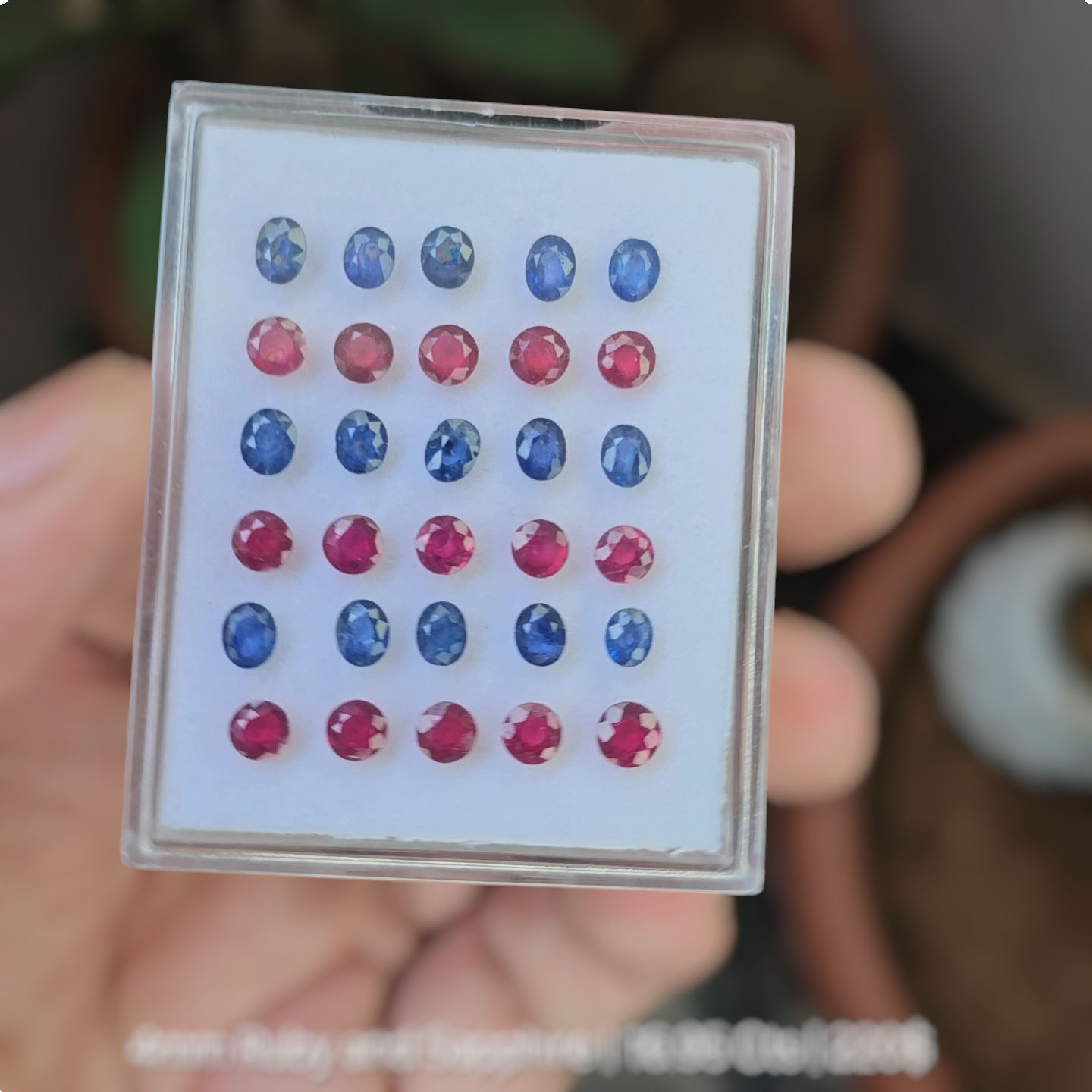 30 Pcs Of Natural Ruby Faceted Gemstone | Shape: Oval & Round | Size: 4-5mm - The LabradoriteKing