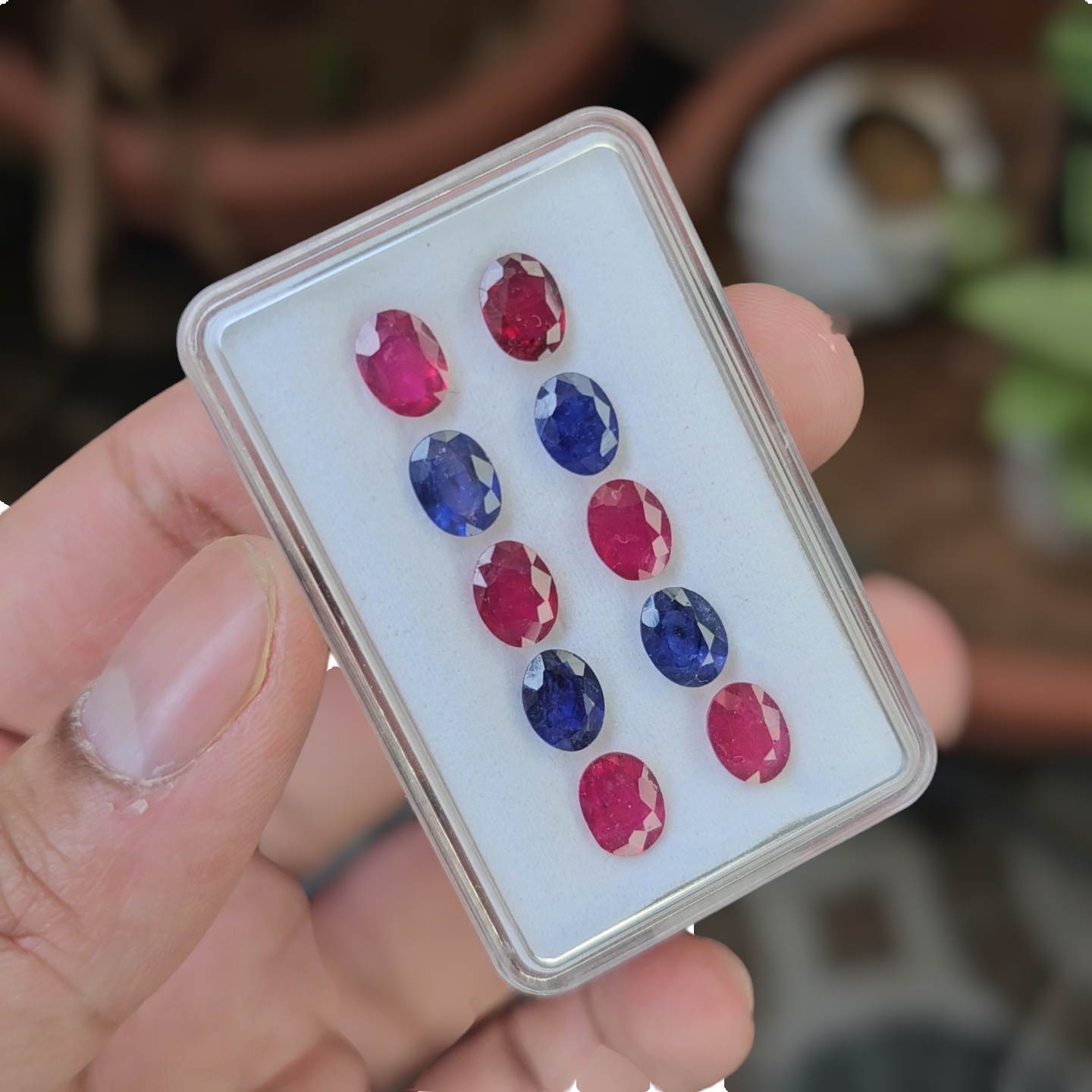 10 Pcs Of Natural Ruby Faceted Gemstone | Shape: Oval | Size:8x6mm - The LabradoriteKing