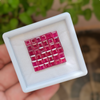 36 Pcs Of Natural Ruby Faceted | Shape: Square | Size: 5mm