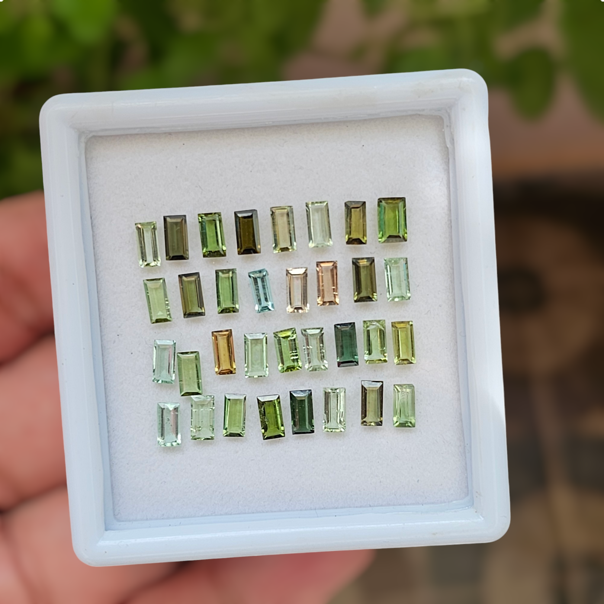 32Pcs Of Natural Multi Tourmaline Faceted | Shape: Rectangle | Size:6mm