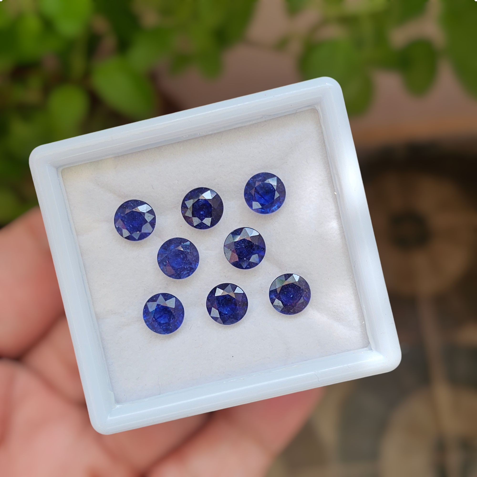 14 Pcs Of Natural  Blue Sapphire Faceted | Shape: Round | Size: 8mm