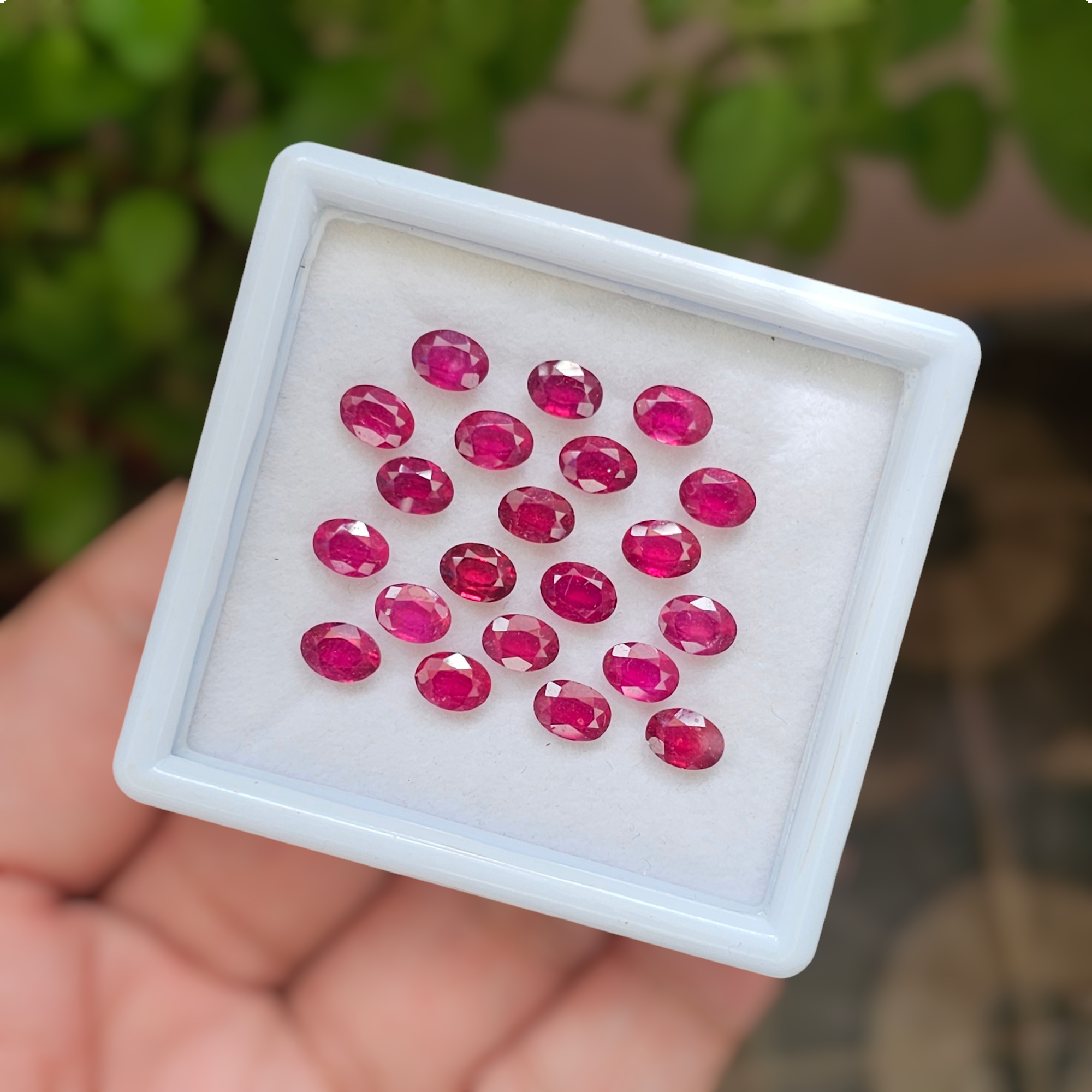 21 Pcs Of Natural Ruby Faceted | Shape: Oval | Size: 7x5mm