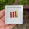 30 Pcs Of Natural Ruby & Peridot Faceted | Shape: Square | Size: 4mm