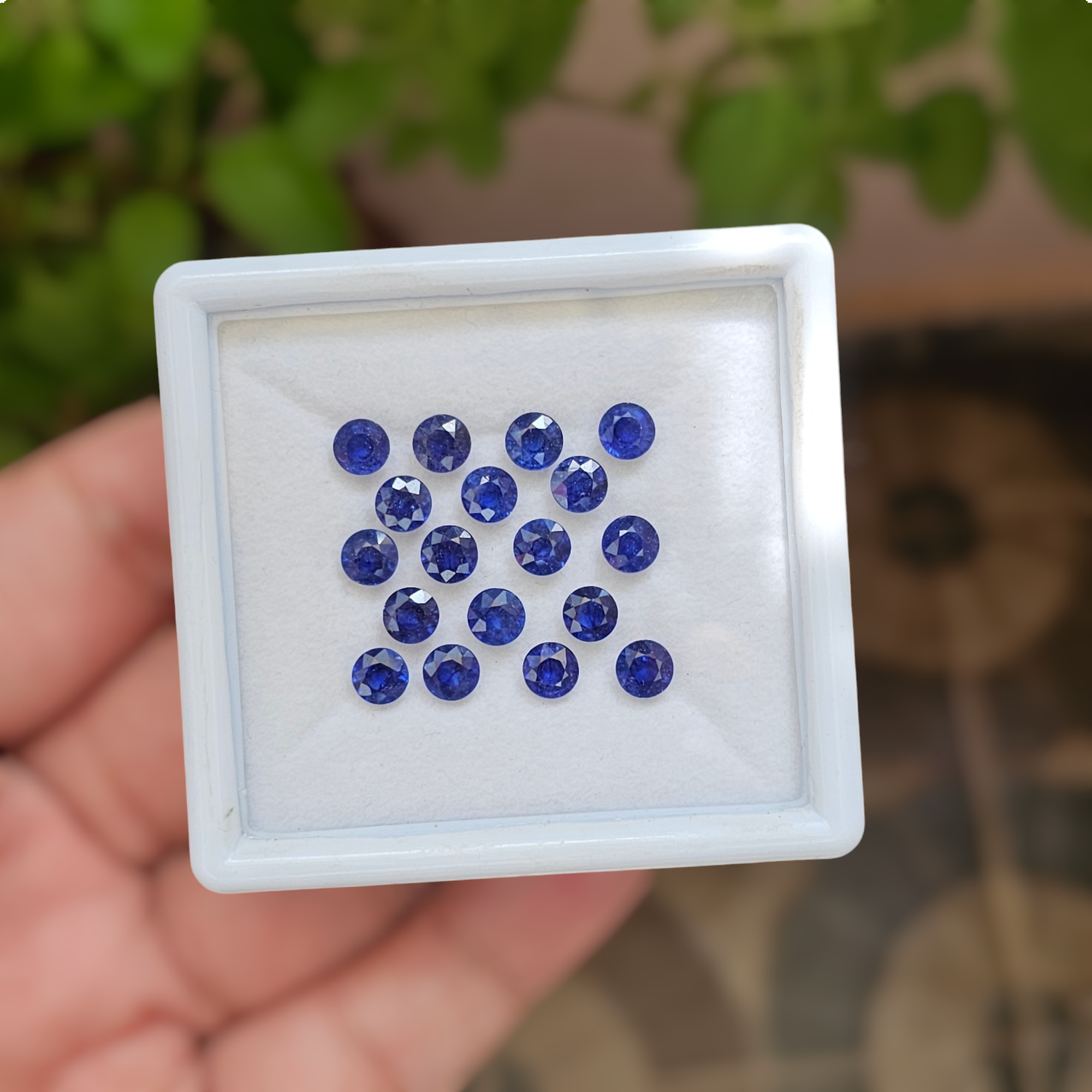 18 Pcs Of Natural  Blue Sapphire Faceted | Shape: Round | Size: 5mm