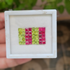 40 Pcs Of Natural Ruby & Peridot Faceted | Shape: Square | Size: 4mm