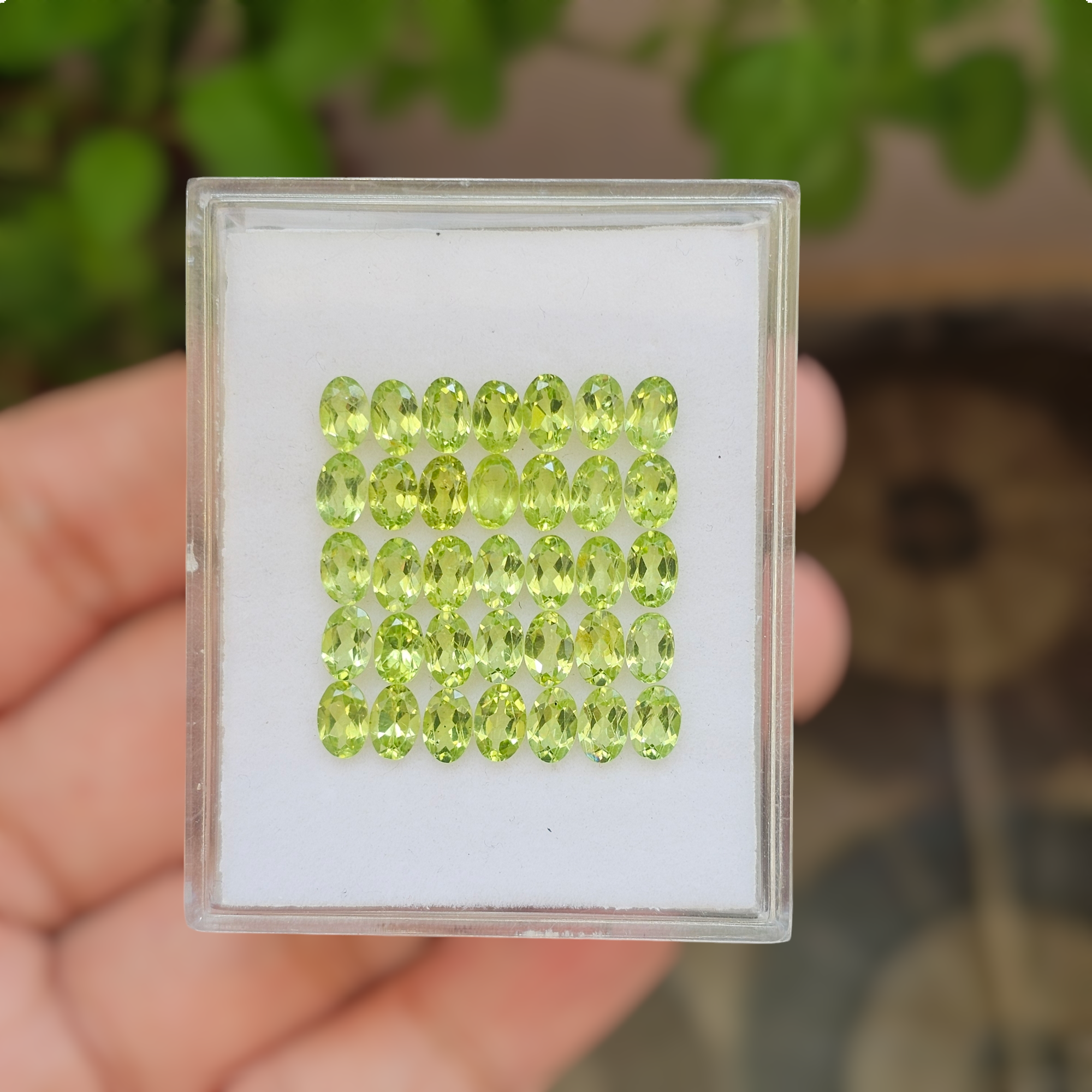 35 Pcs Of Natural Peridot Faceted | Oval Shape | Size: 6x4mm - The LabradoriteKing