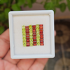 48 Pcs Of Natural  Garnet & Peridot Faceted | Shape: Square & Rectangle | Size: 4-5mm - The LabradoriteKing