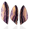 3Pcs Set Of Natural Flourite Stone Carved | Size: 39-45mm - The LabradoriteKing