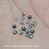 15 Pcs Salt and Pepper Diamond Rosecuts | 6 Cts | 4-5mm | Certificate - The LabradoriteKing