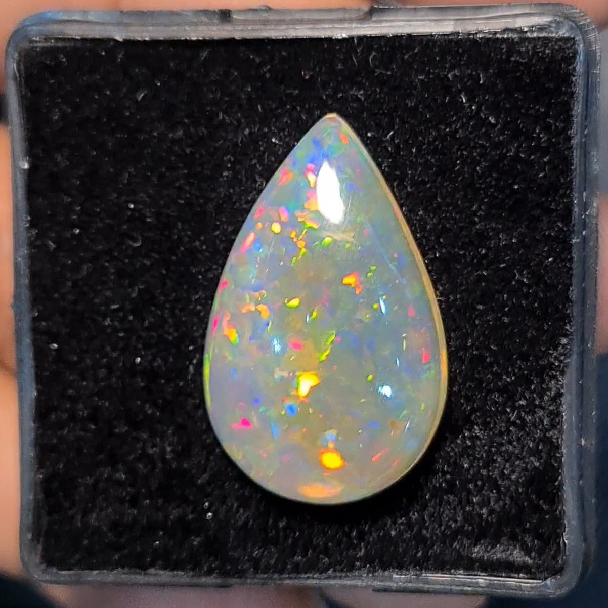 Natural Ethiopian Opal Cabochon | Pear| Size: 26x16mm