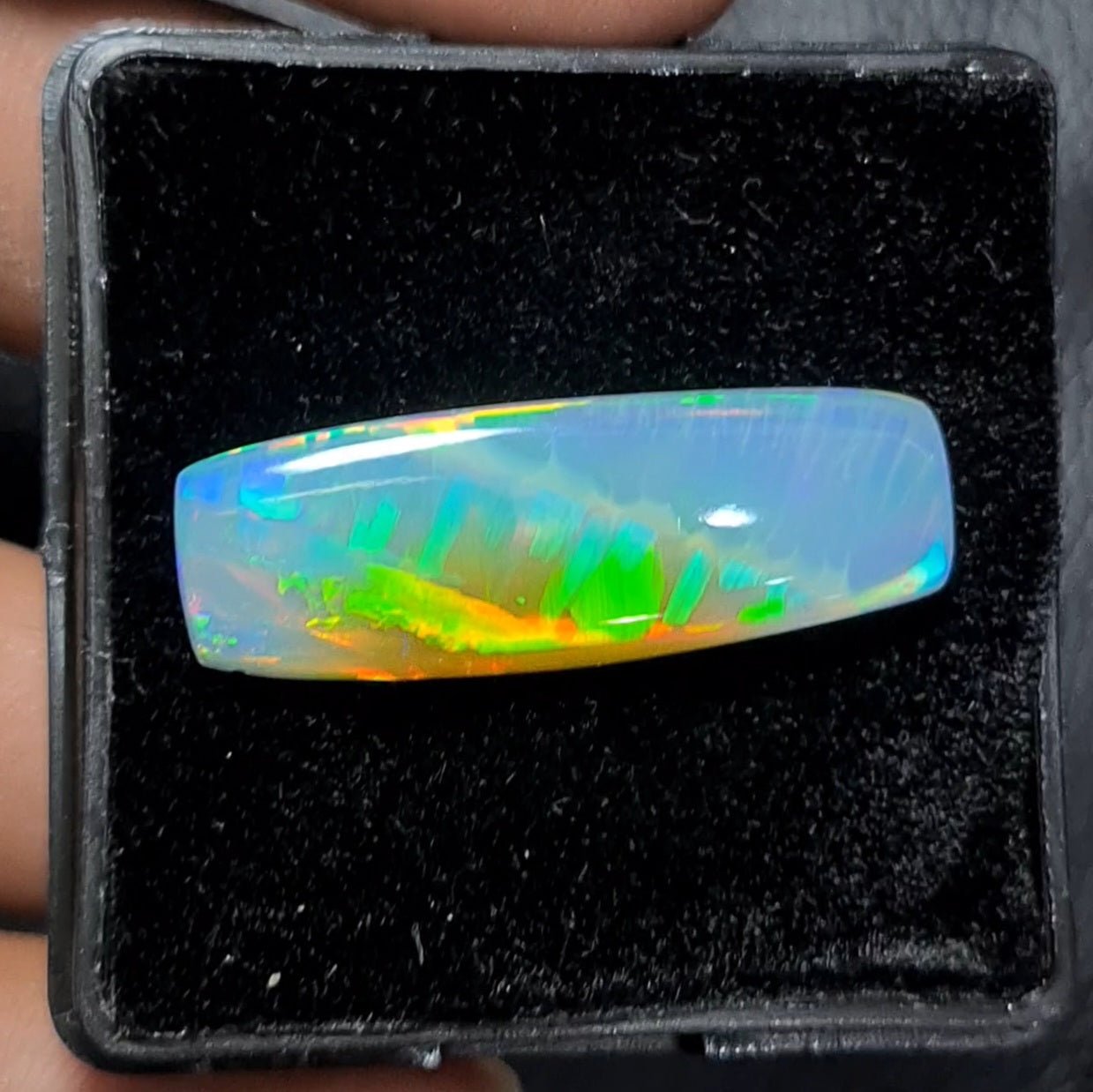 Natural Ethiopian Opal Cabochon | Rectangle| Size: 30x10mm
