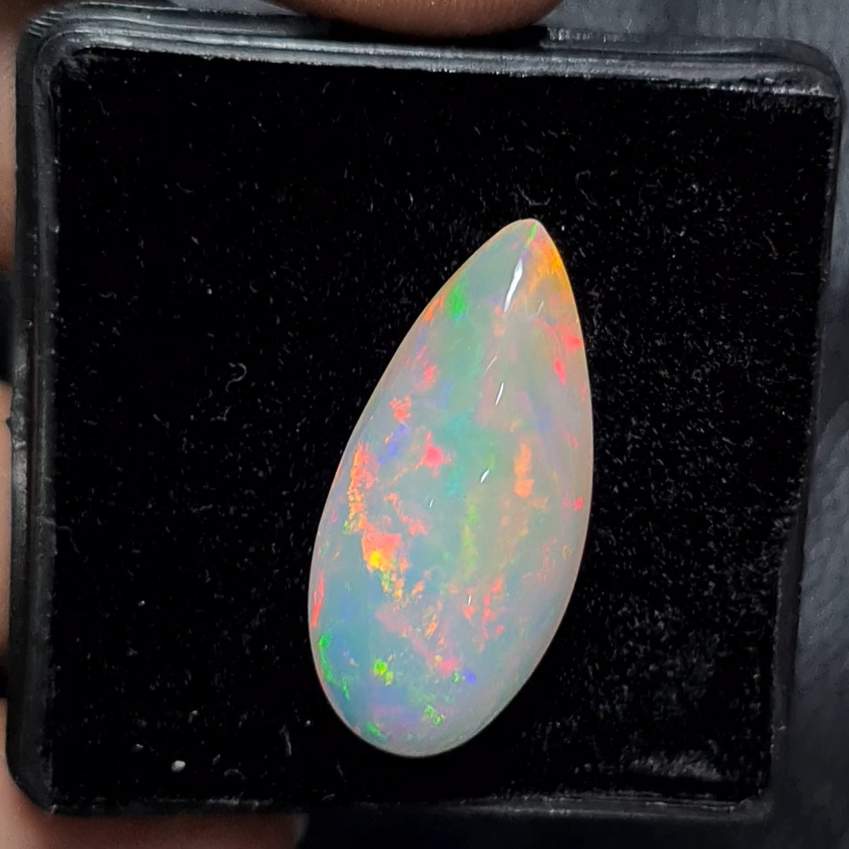 Natural Ethiopian Opal Cabochon | Pear| Size: 27x13mm