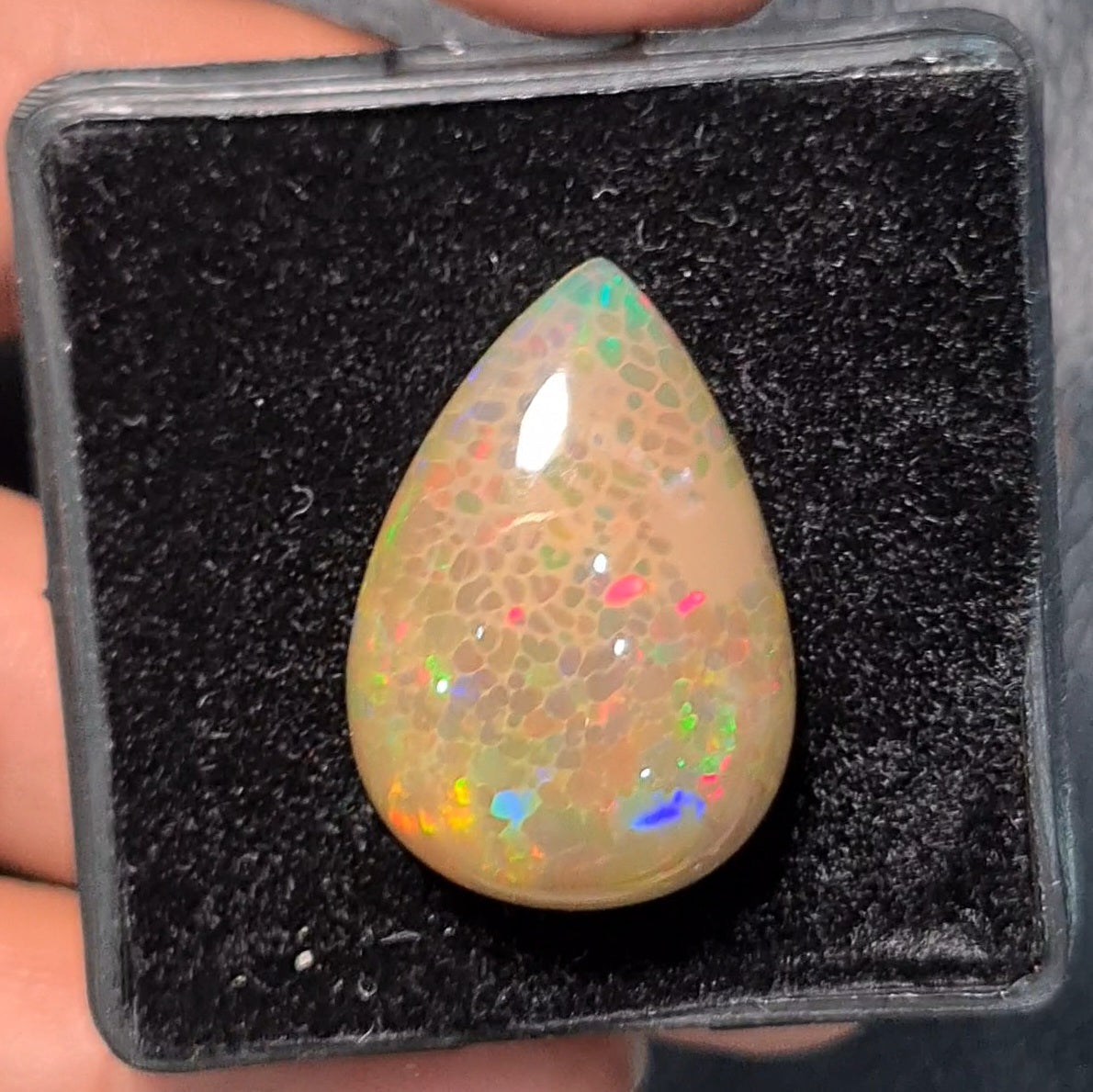 Natural Ethiopian Opal Cabochon | Pear| Size: 25x18mm