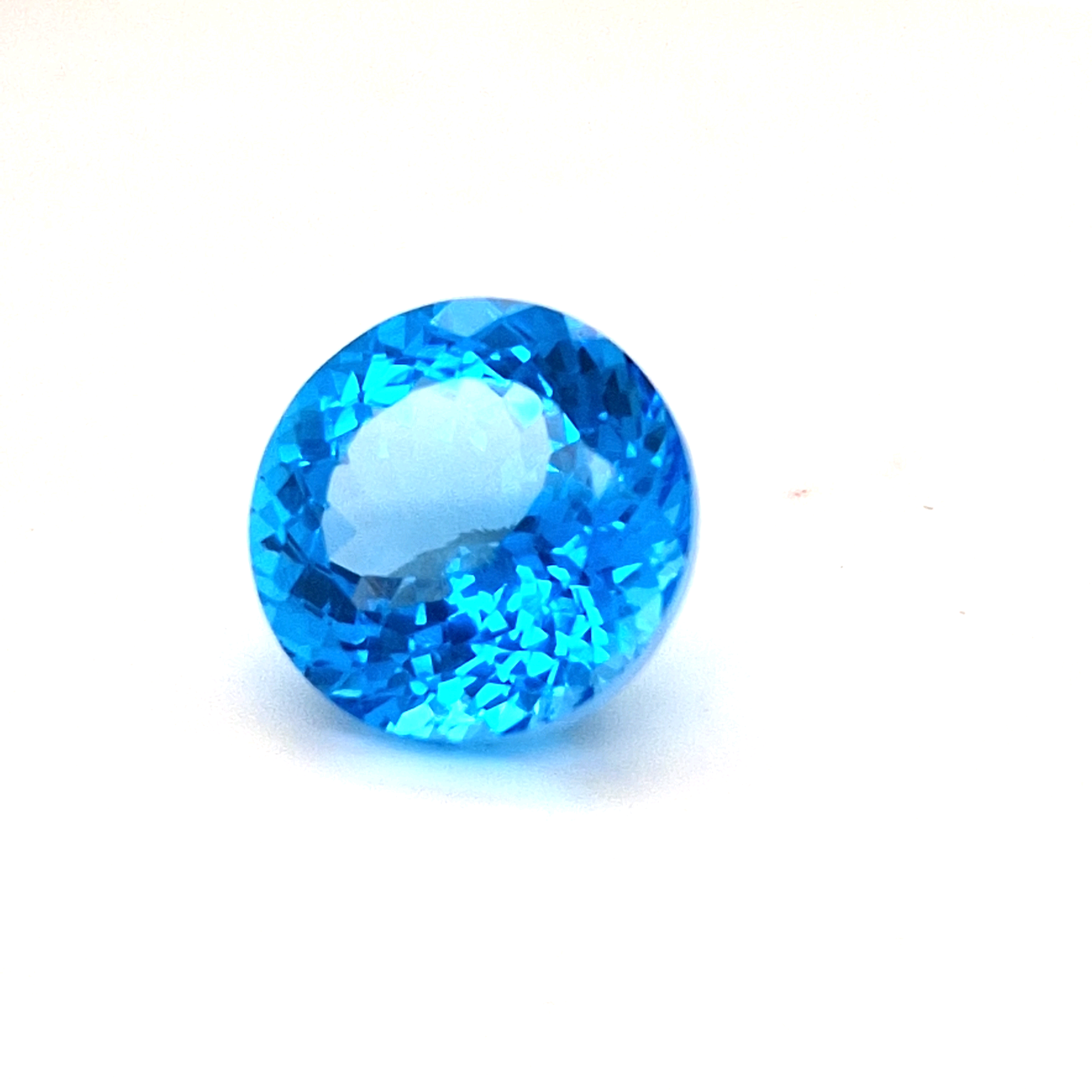 Natural Big Size Swiss Blue Topaz Faceted | Round | Size:16mm