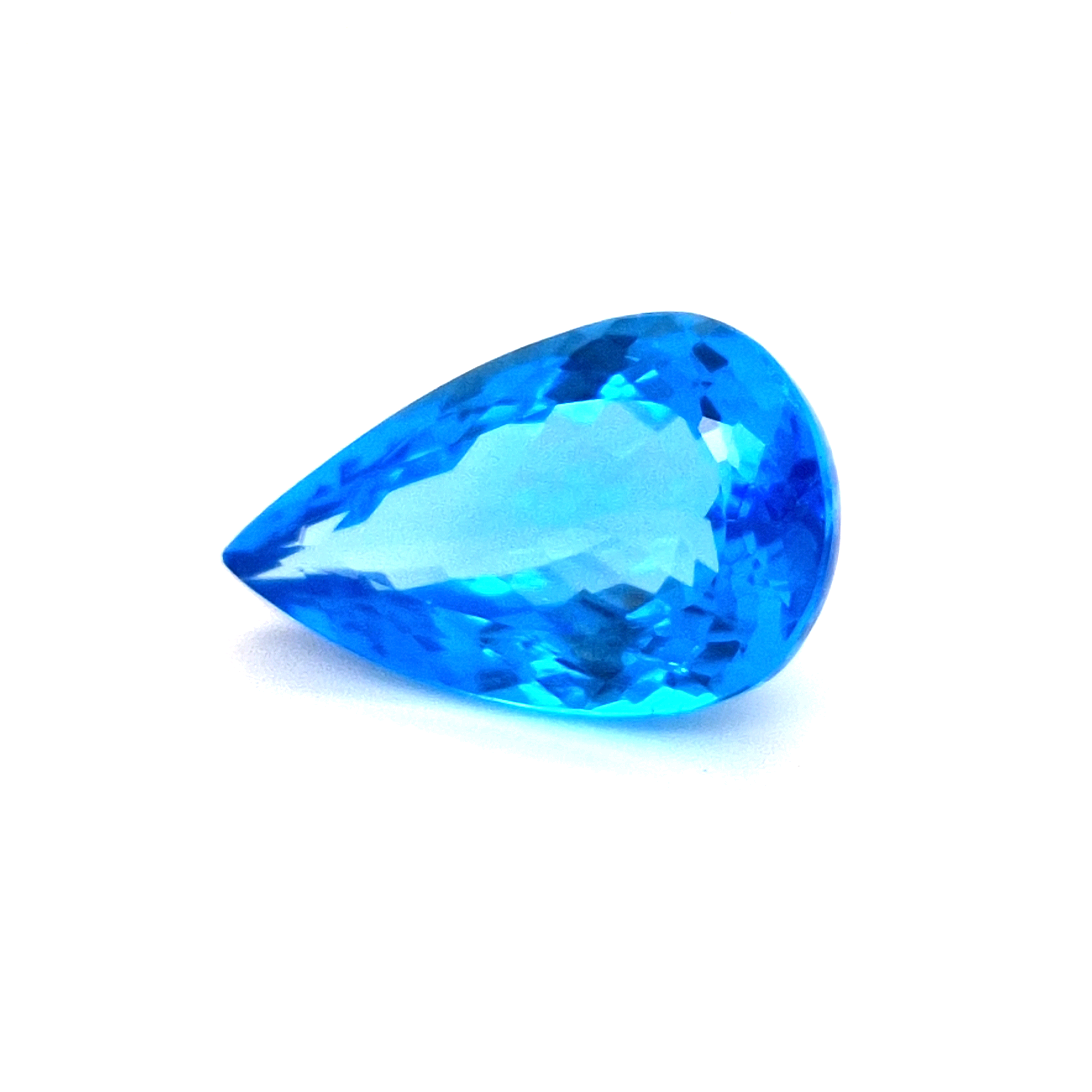 Natural Big Size Swiss Blue Topaz Faceted | Pear| Size:23x14mm