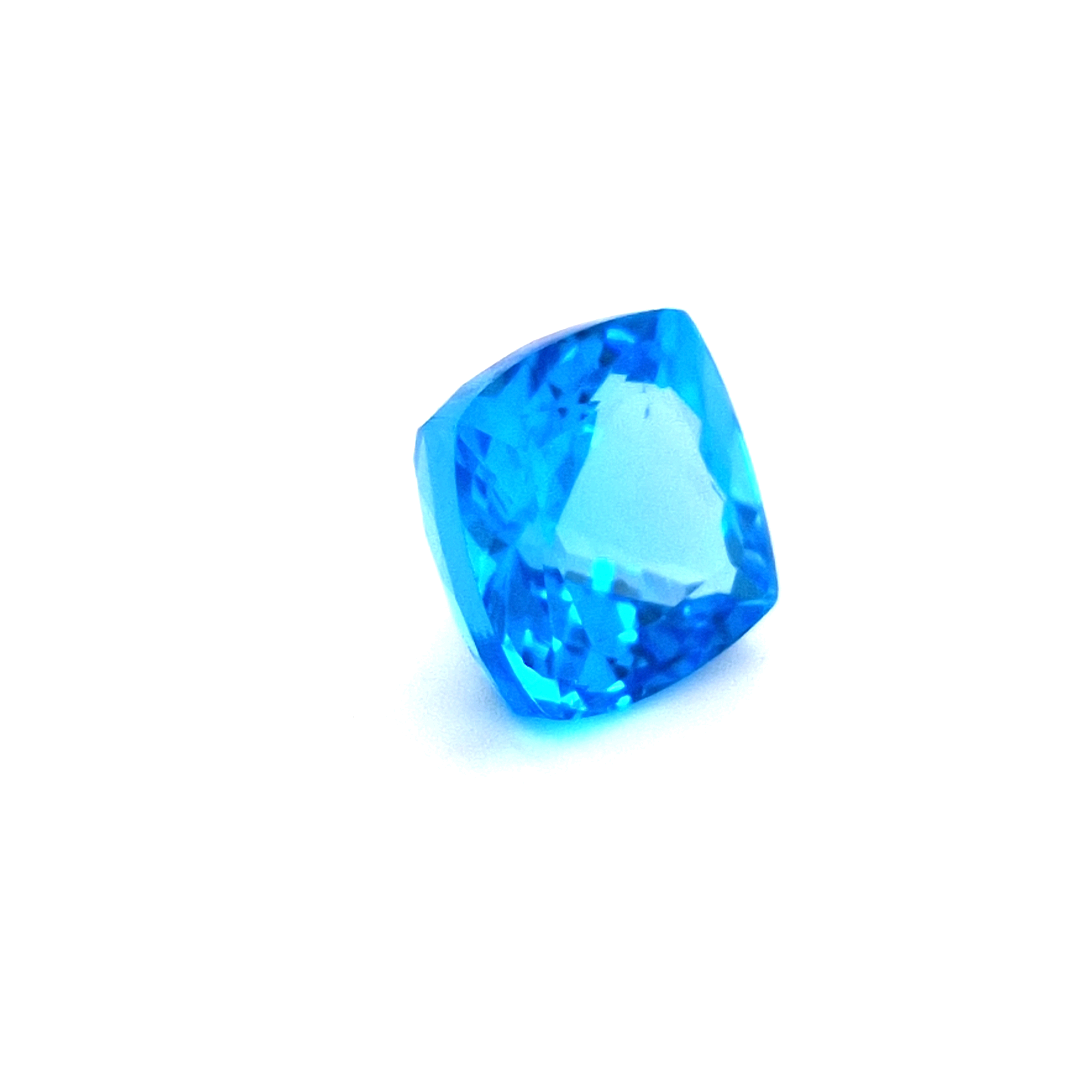 Natural Big Size Swiss Blue Topaz Faceted | Square | Size:13mm