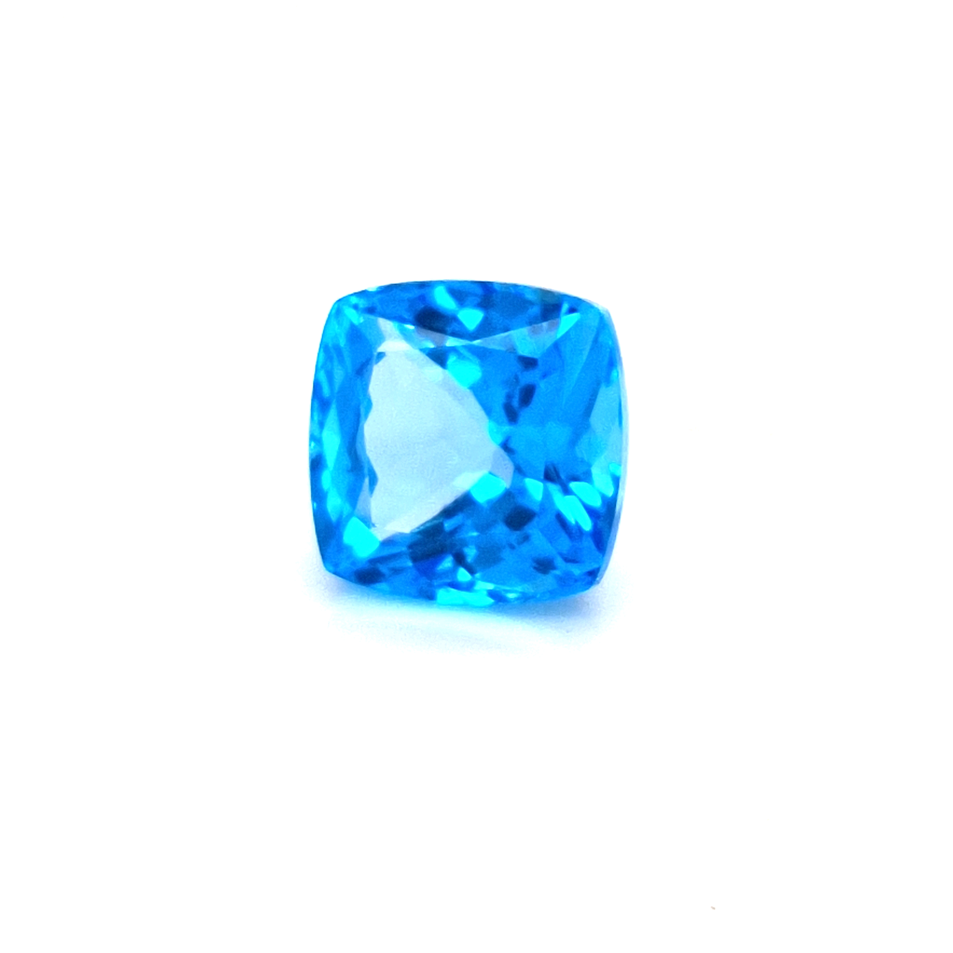 Natural Big Size Swiss Blue Topaz Faceted | Square | Size:13mm