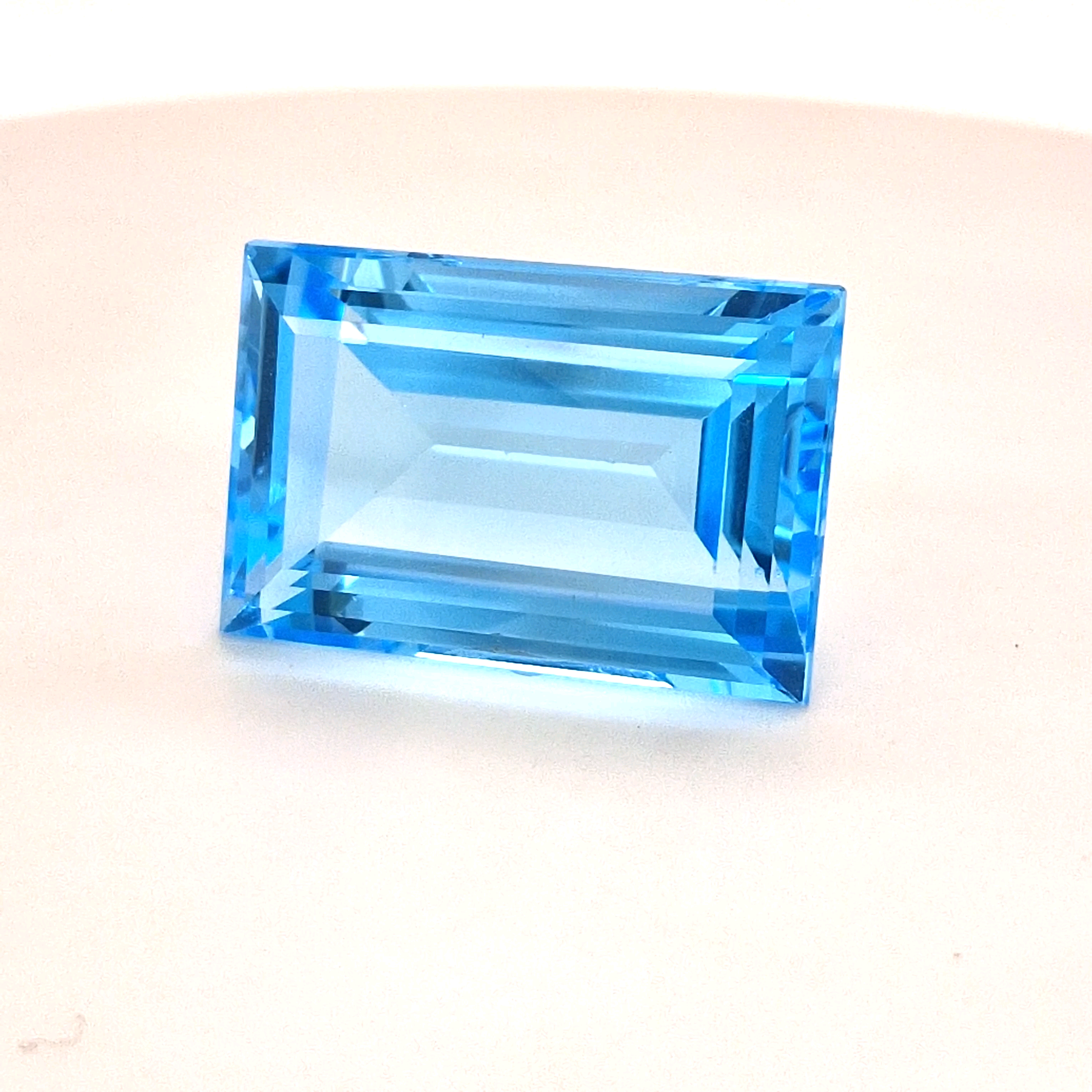 Natural Big Size Sky Blue Topaz Faceted | Rectangle | Size:26x17mm