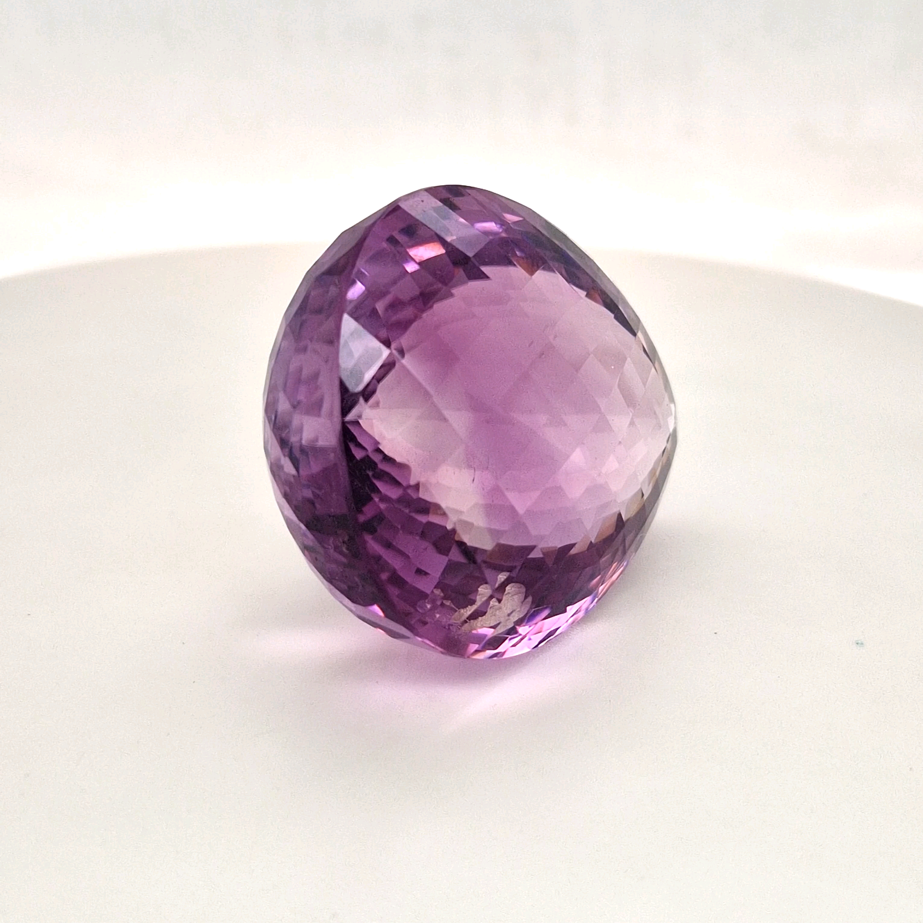 Natural Deep Color Amethyst Checkerboard Cut | Pear | Size: 37x31MM